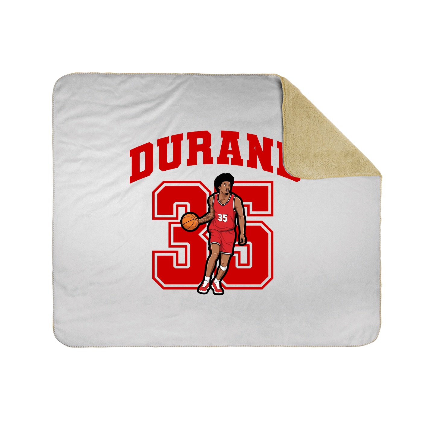 Throw Blanket — Number in White