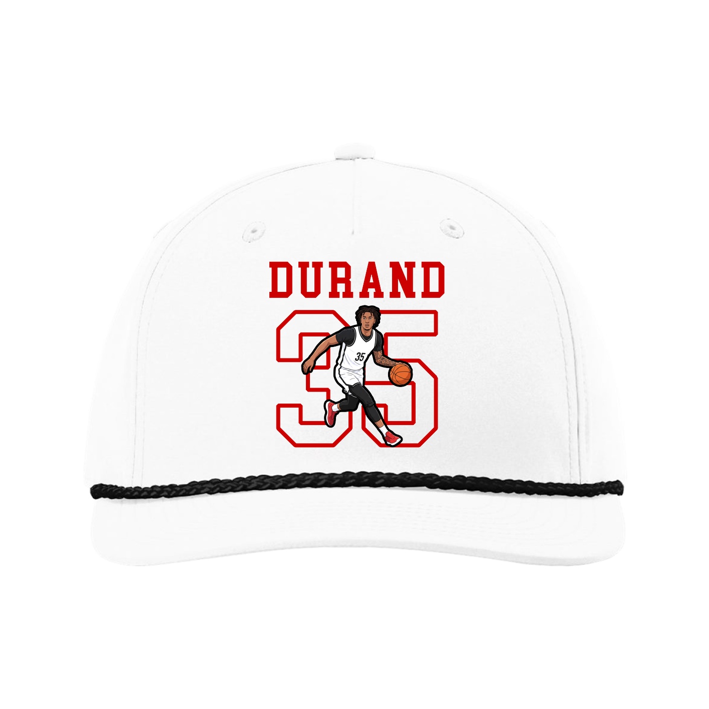 Five-Panel Classic Rope Cap — Shirsey in White