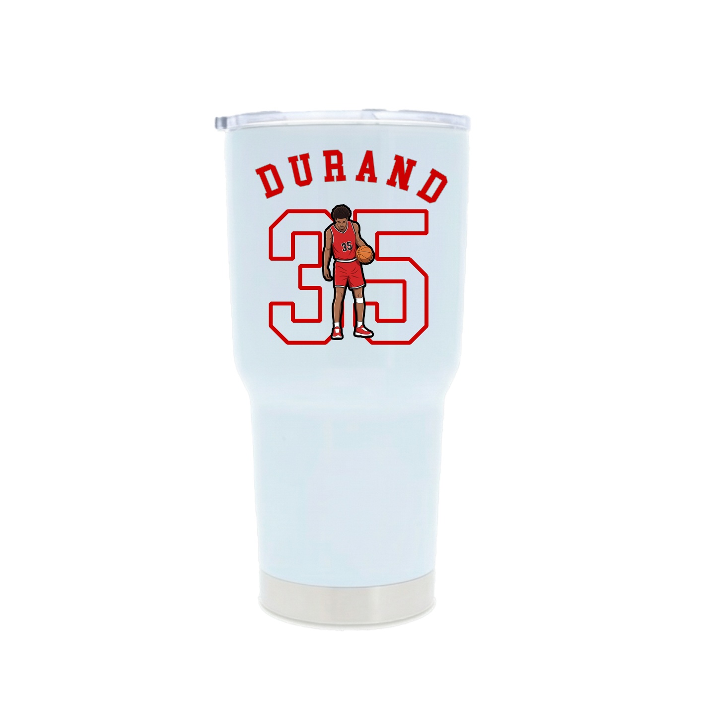 30oz Stainless Steel Tumbler — Shirsey Arch in White