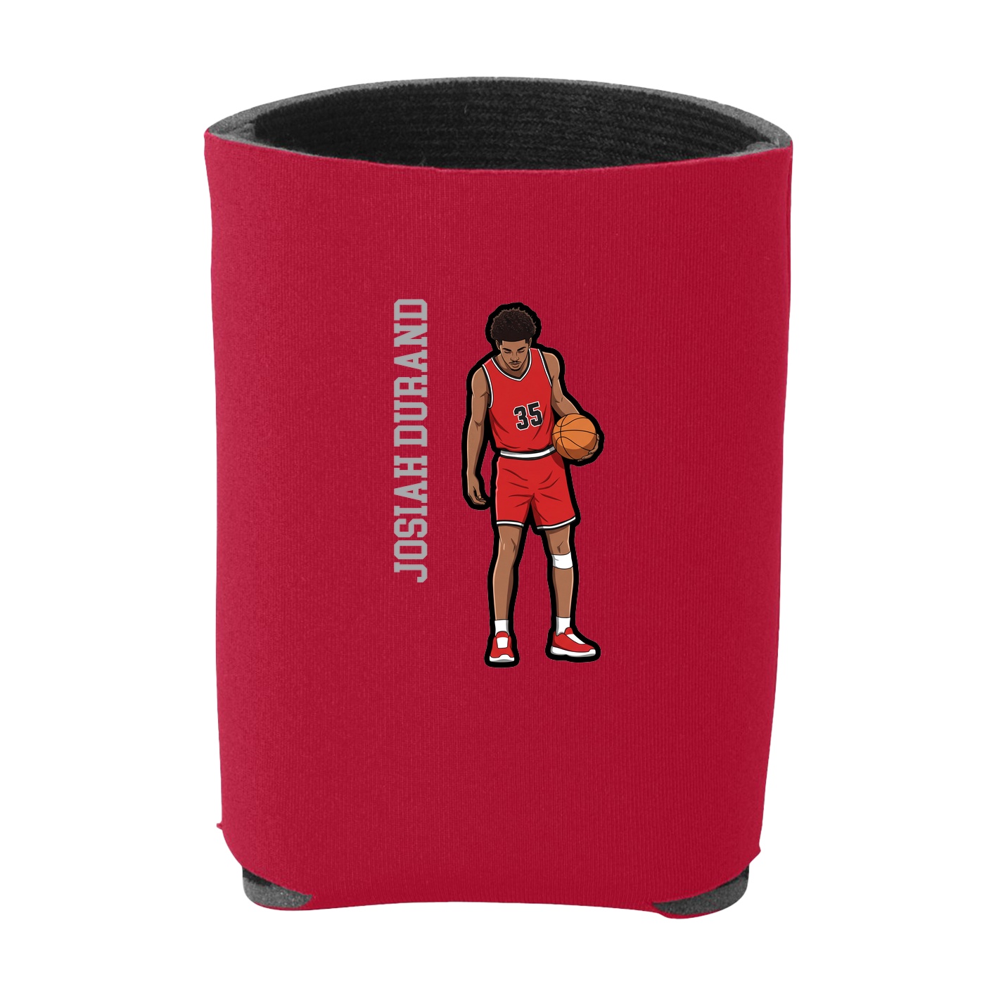 Can Holder — Name Vertical in Red