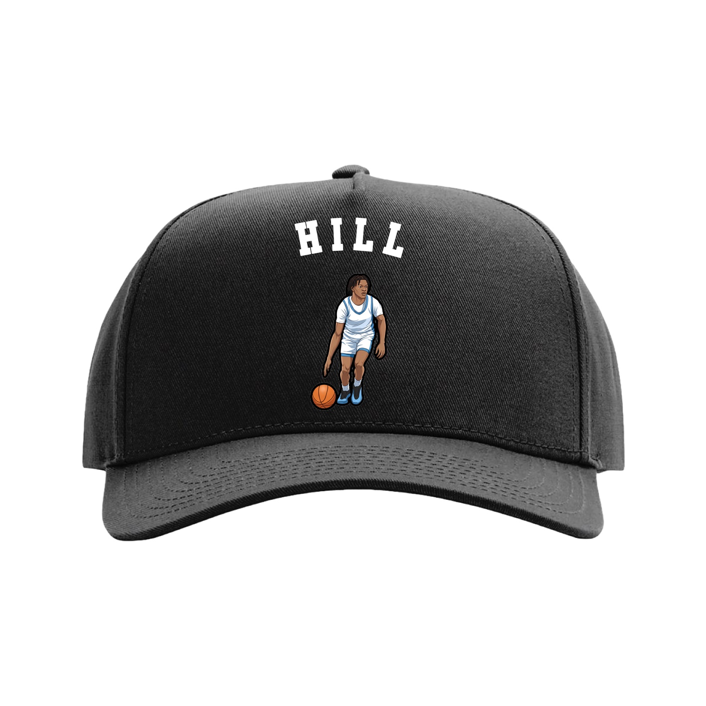 Full Fabric Five-Panel Champ Cap — Shirsey Arch in Black
