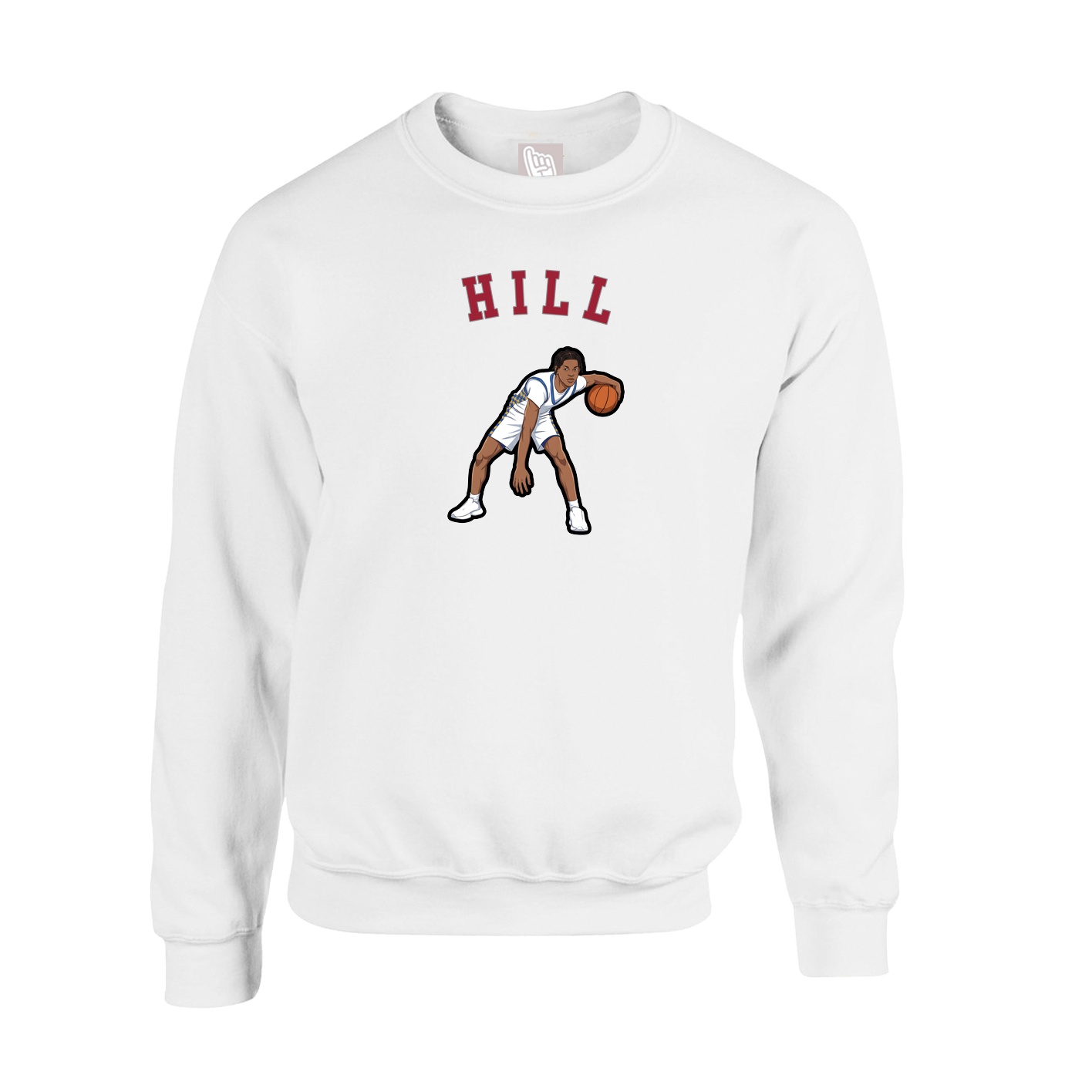 Fleece Crew — Shirsey Arch in White