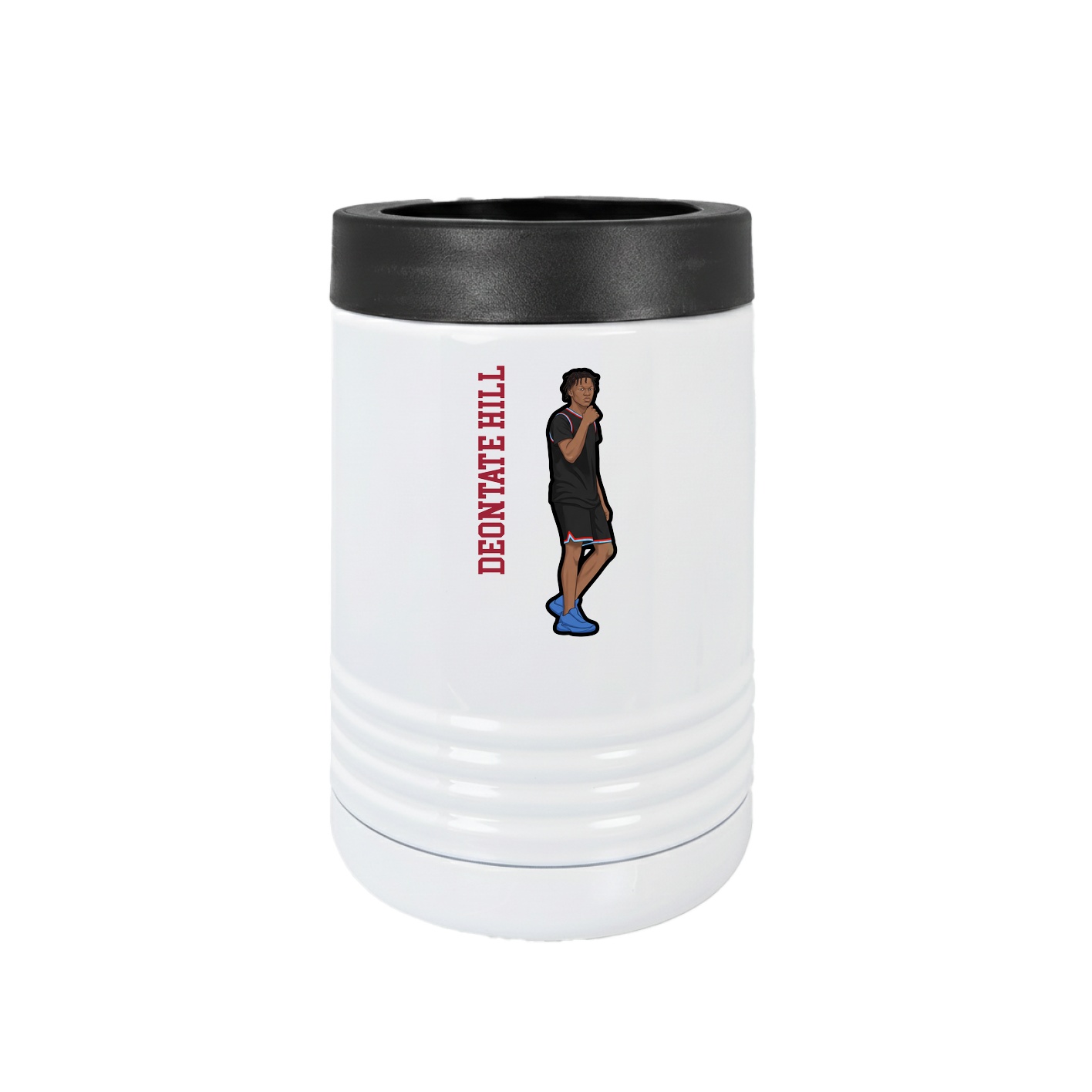 Beverage Holder — Name Vertical in White
