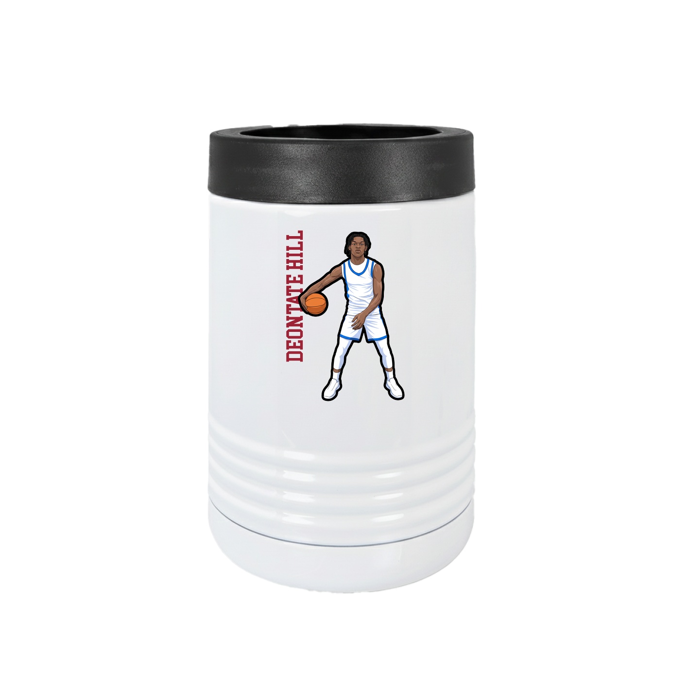 Beverage Holder — Name Vertical in White