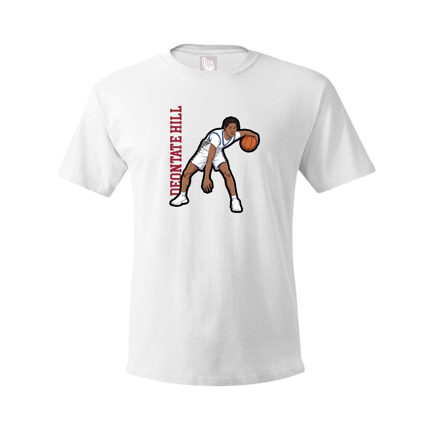 Youth Tee — Name Vertical in White