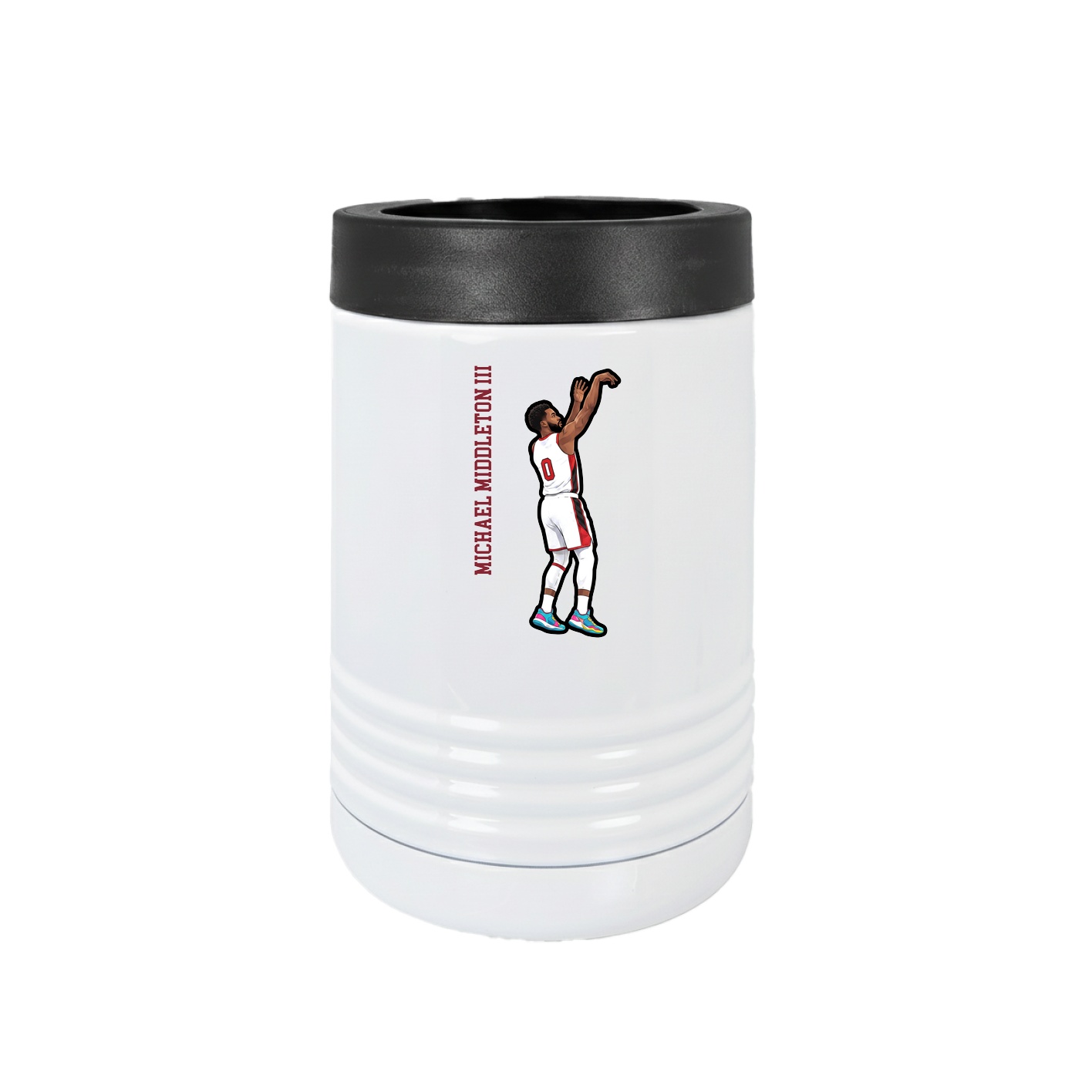 Beverage Holder — Name Vertical in White