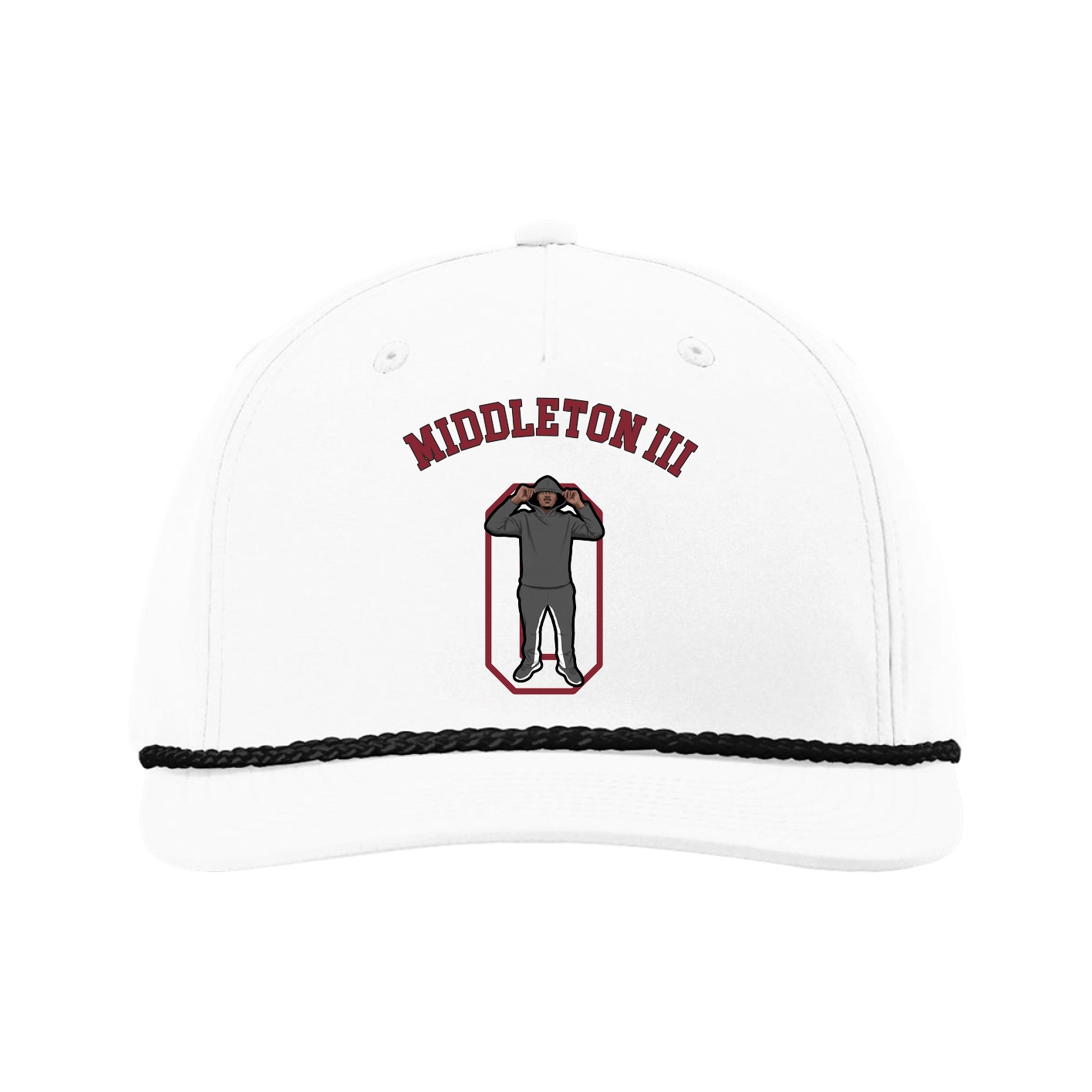 Five-Panel Classic Rope Cap — Shirsey Arch in White