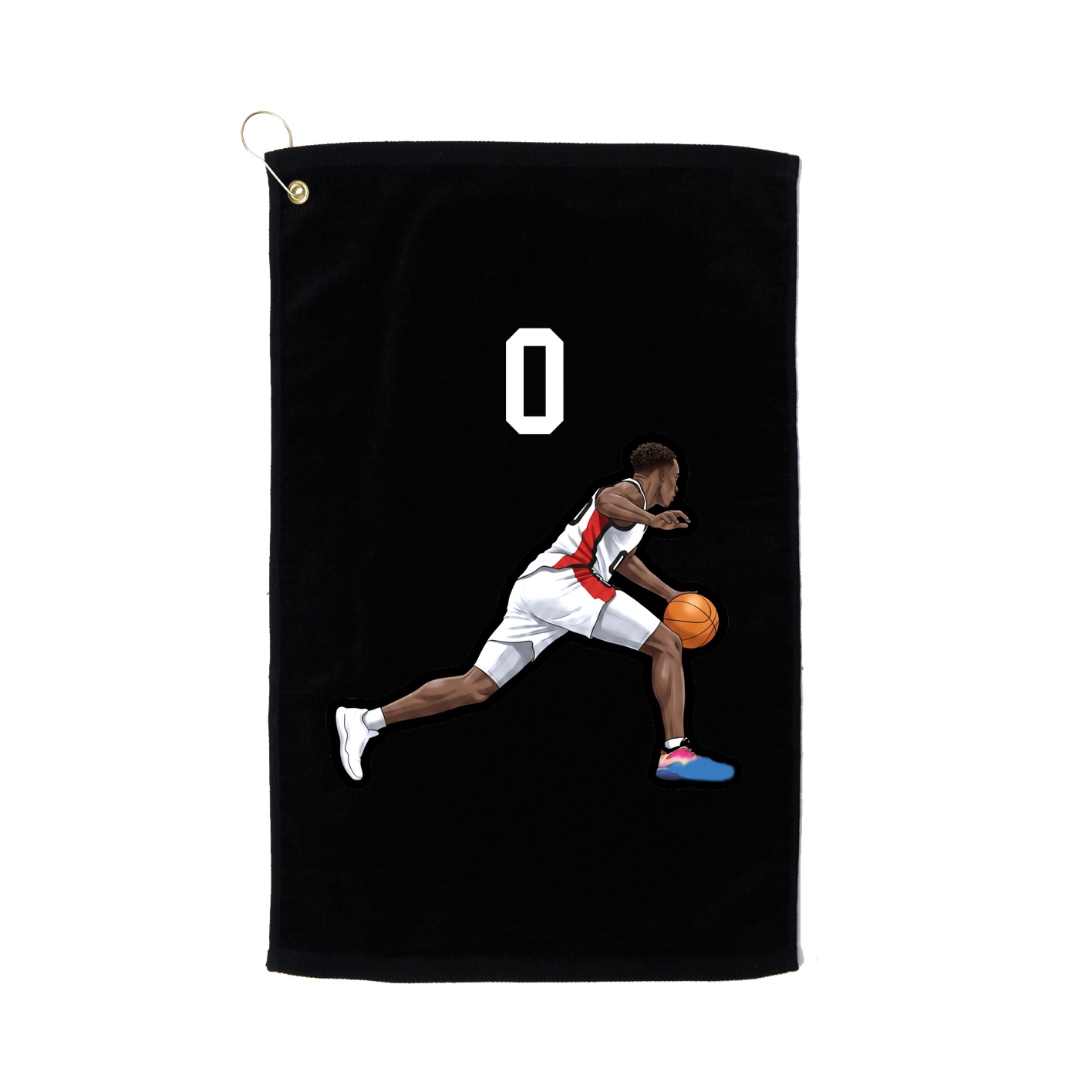 Golf Towel — Number Top in Black