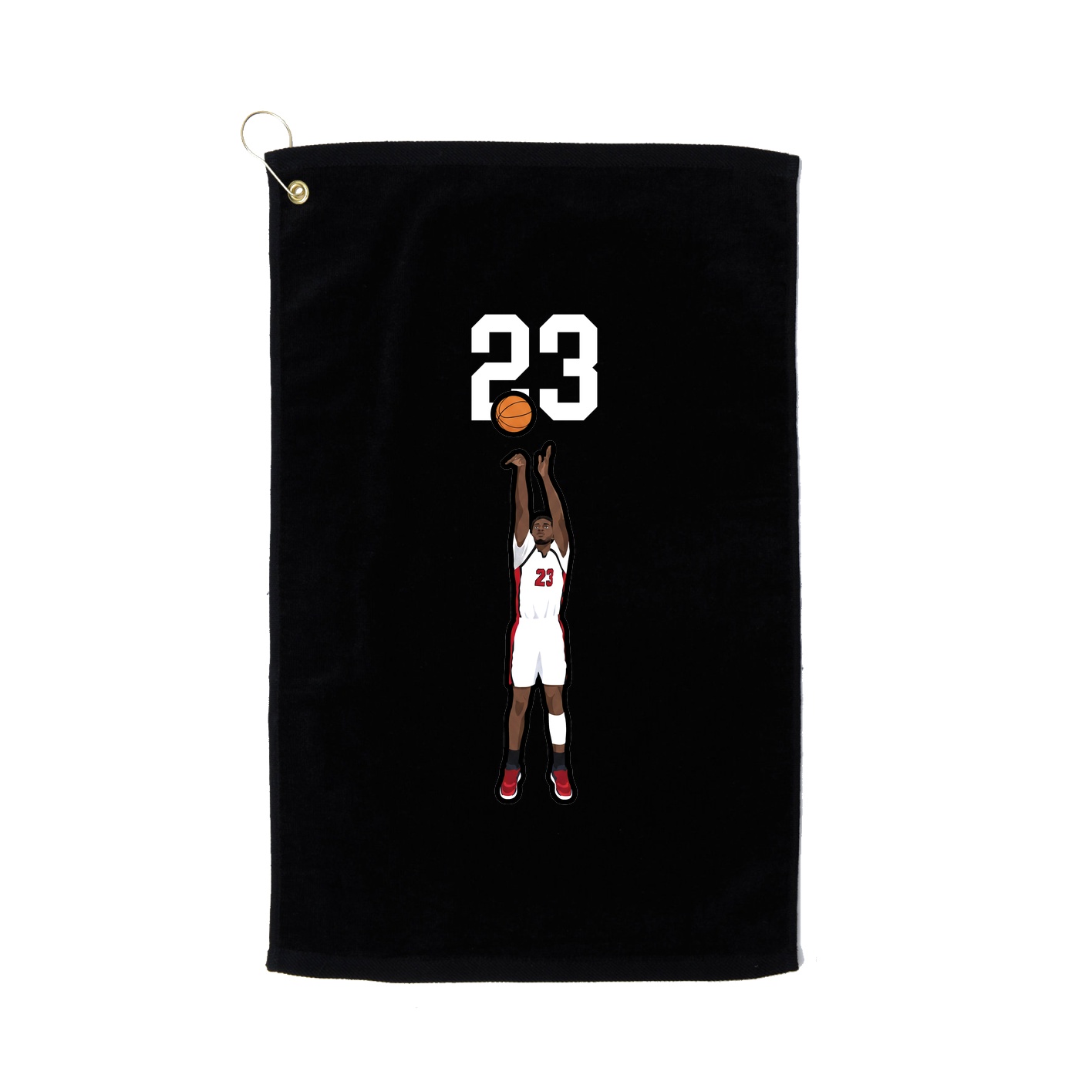 Golf Towel — Number Top in Black