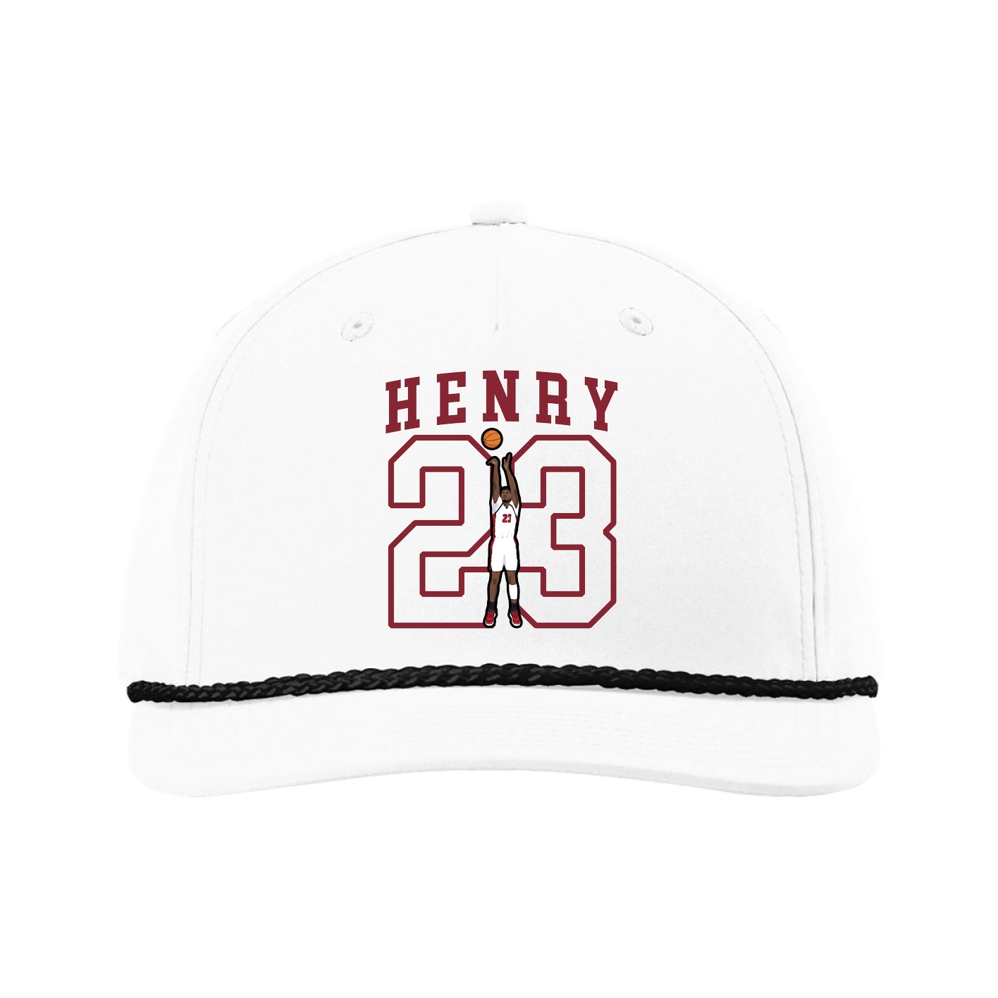 Five-Panel Classic Rope Cap — Shirsey in White