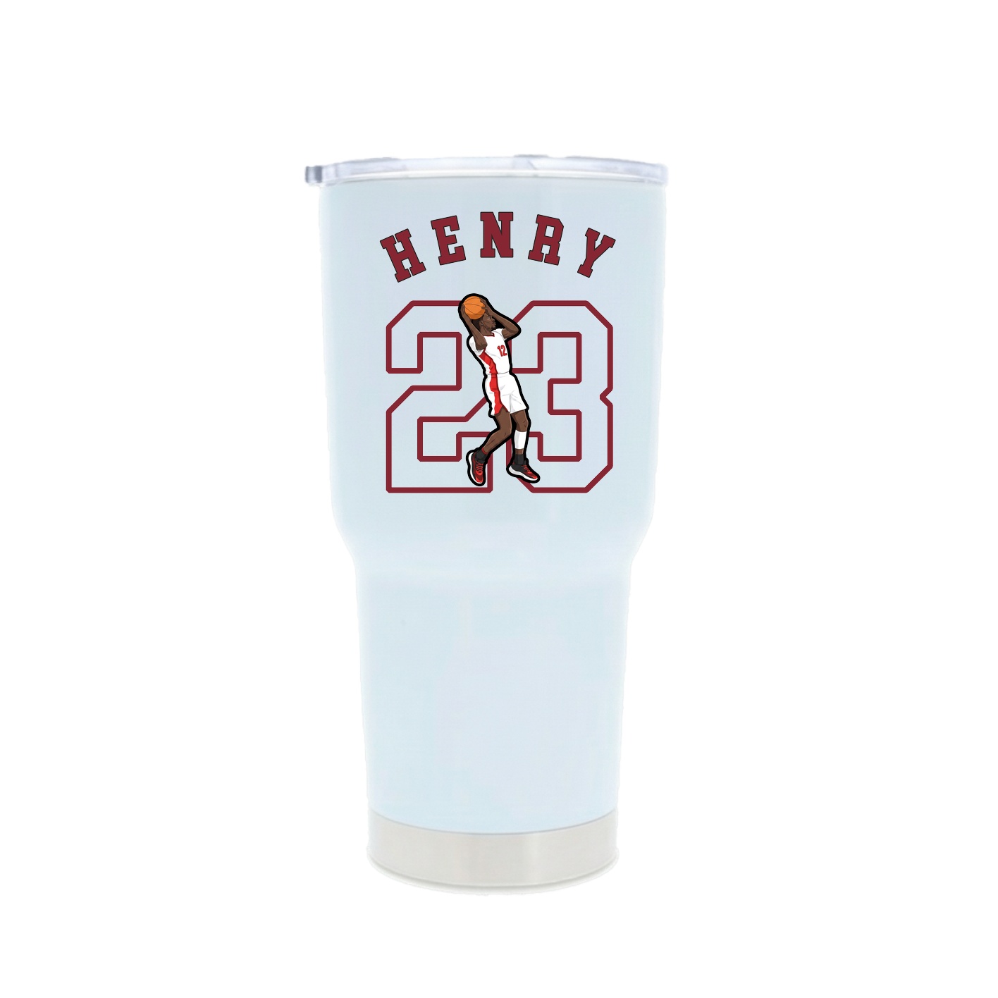 30oz Stainless Steel Tumbler — Shirsey Arch in White