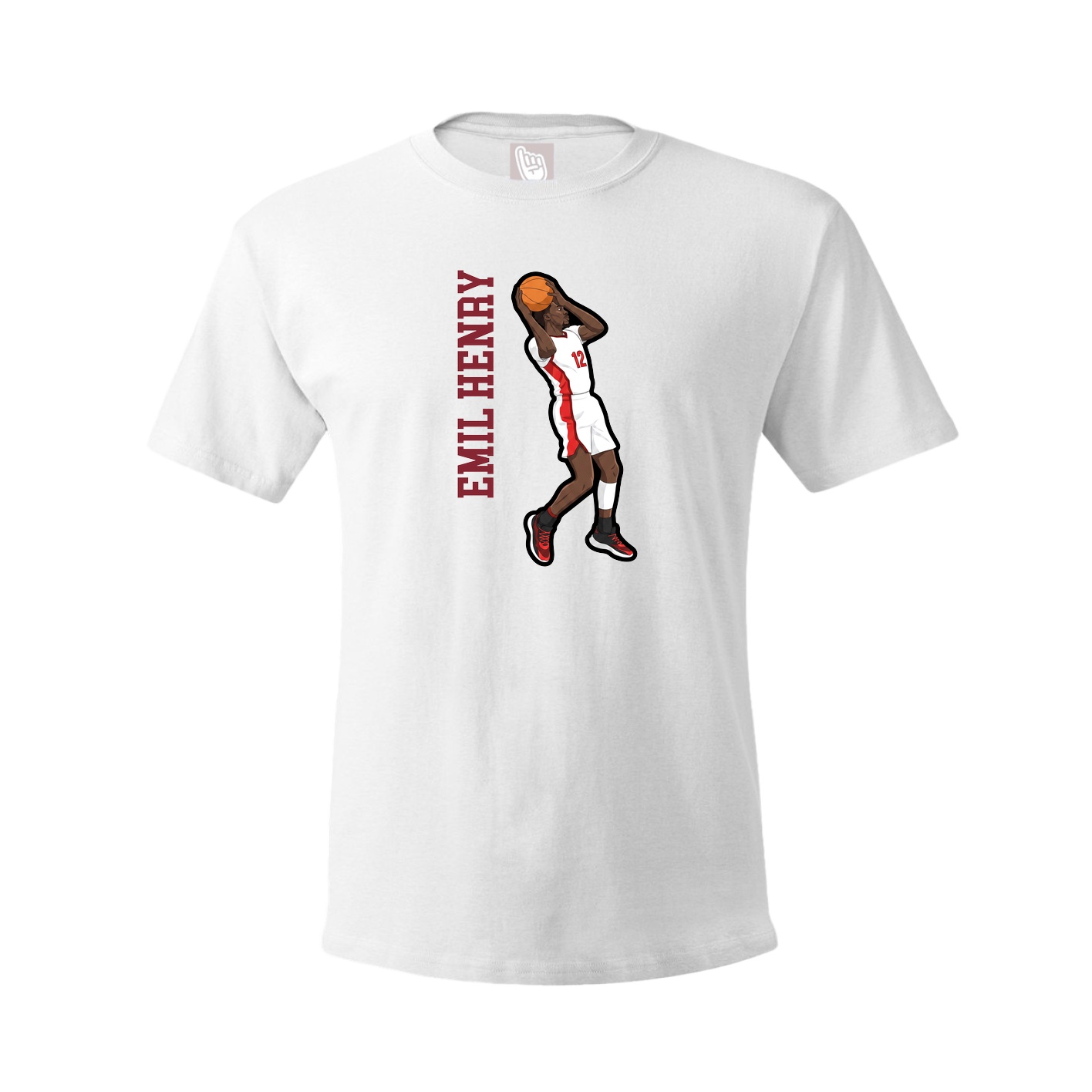 Youth Tee — Name Vertical in White