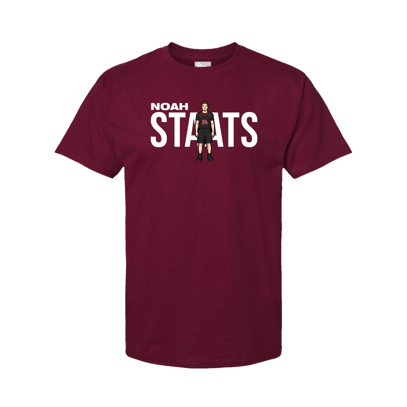 Youth Tee — Player Name in Cardinal