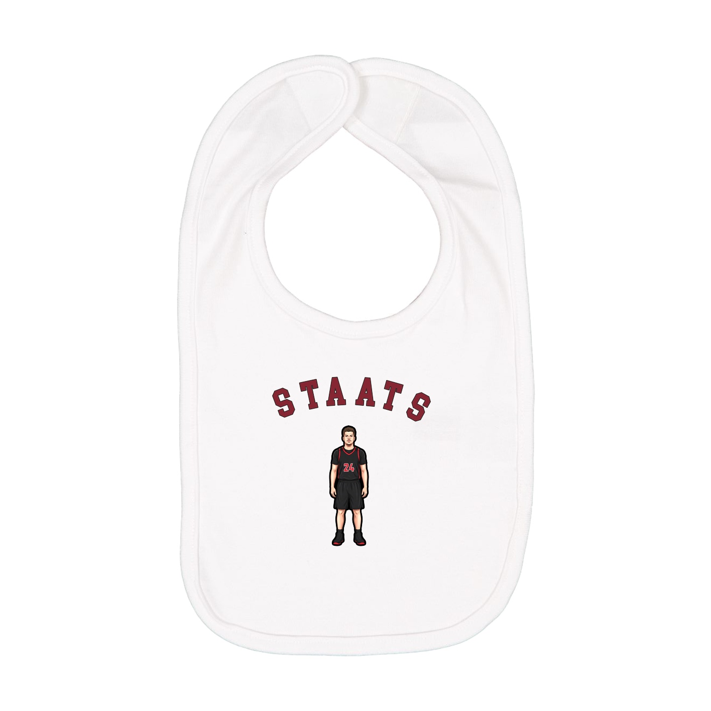 Infant Bib — Shirsey Arch in White