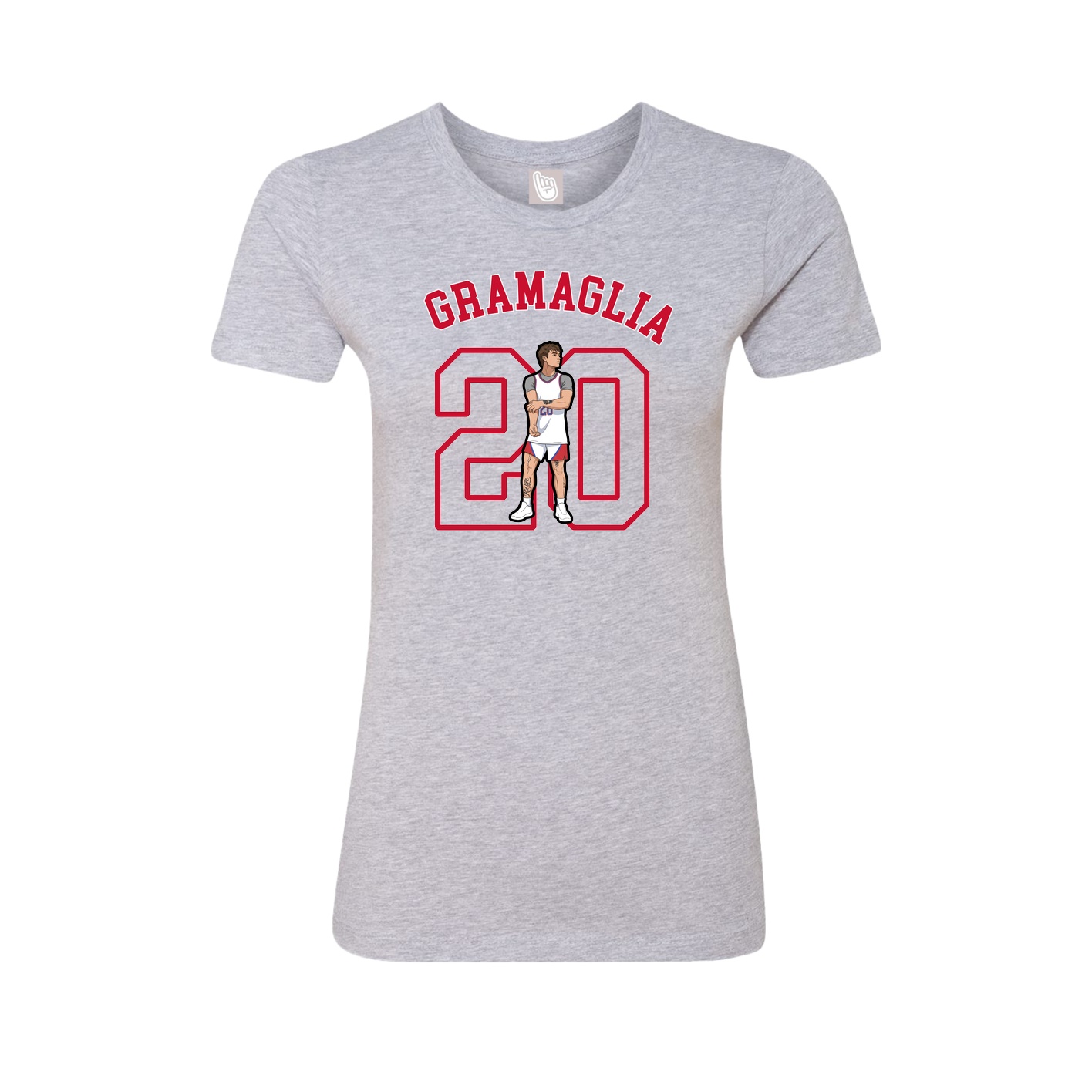 Fitted Women's Tee — Shirsey Arch in Grey