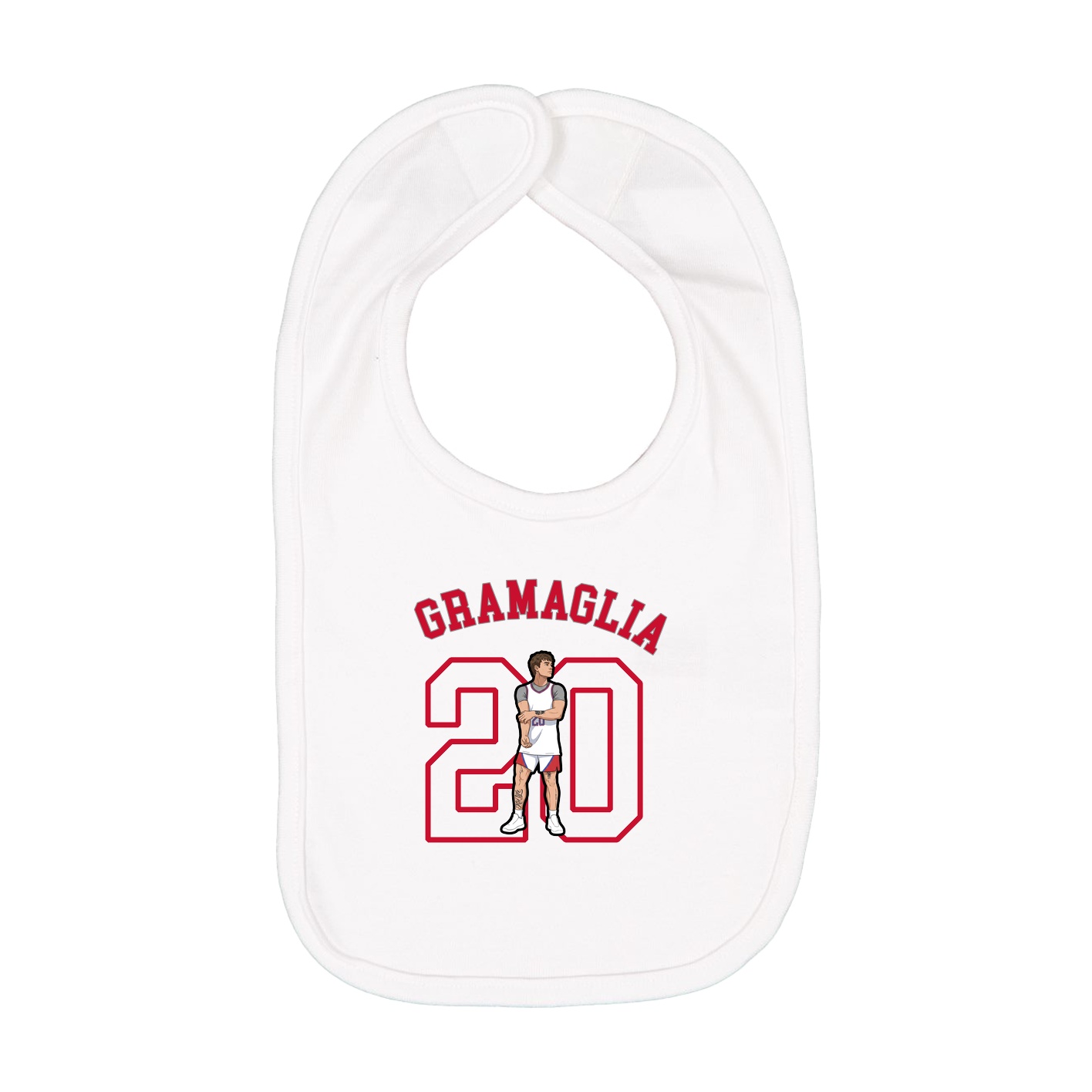 Infant Bib — Shirsey Arch in White