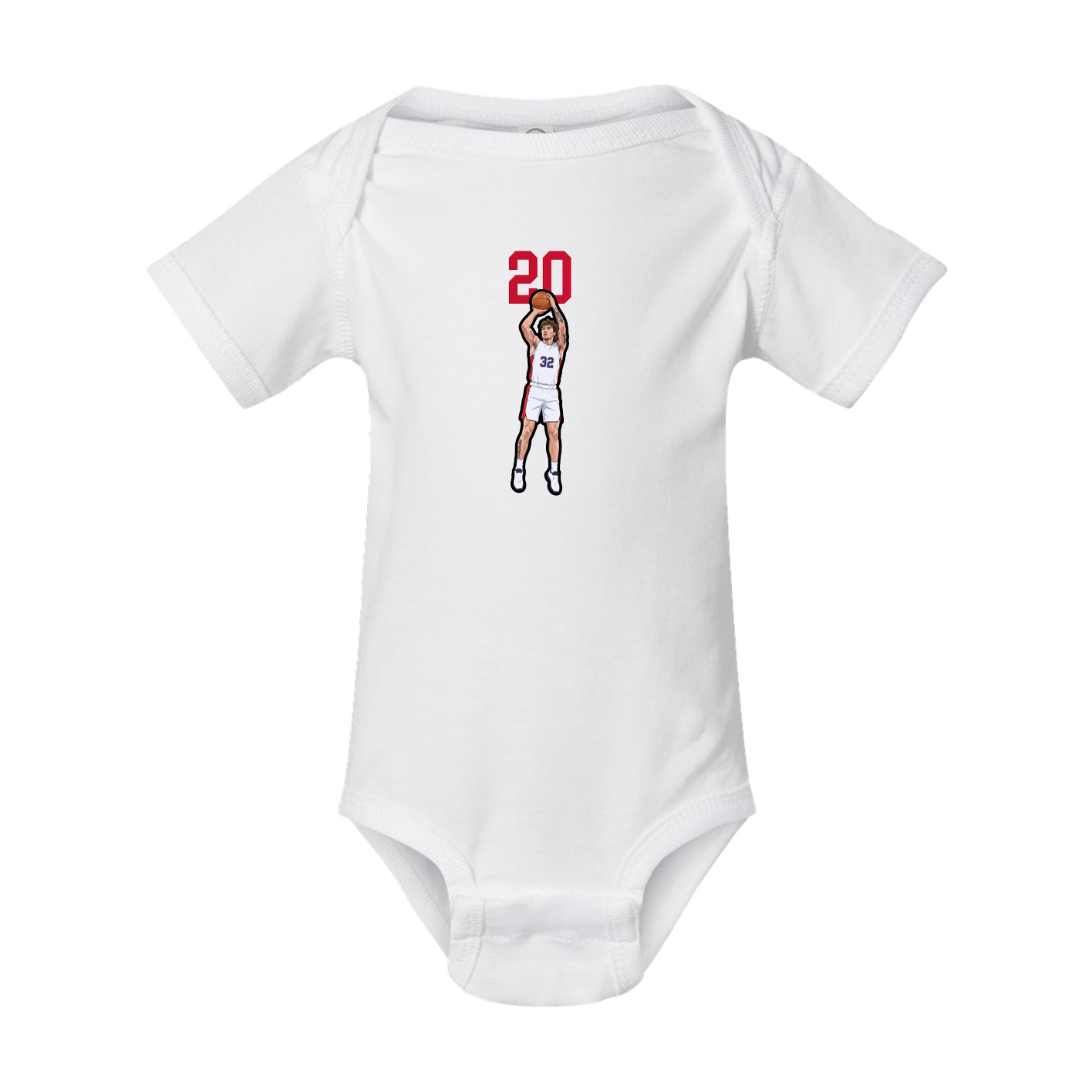 Baby Onesie — Number Top in White