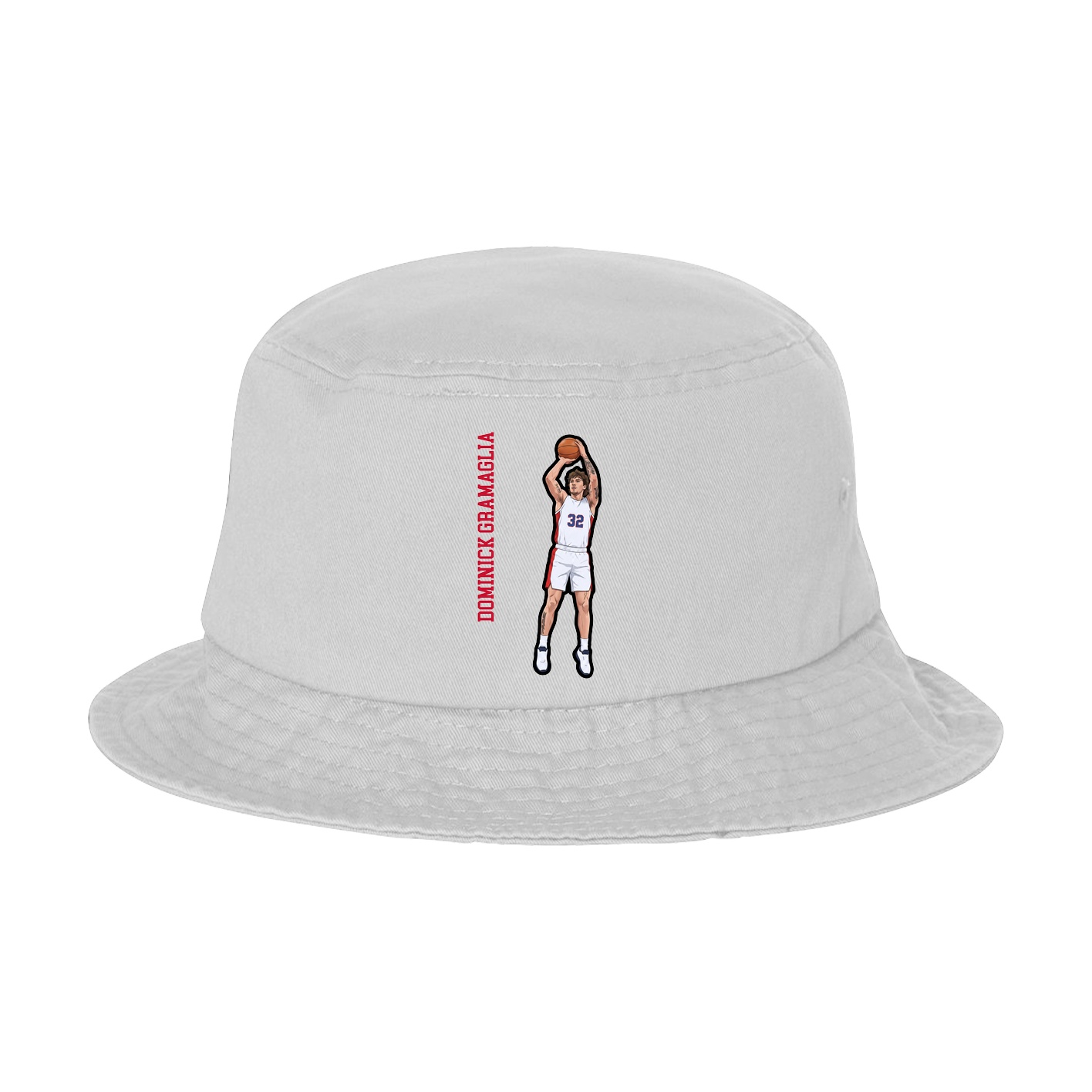 Bucket Cap — Name Vertical in White