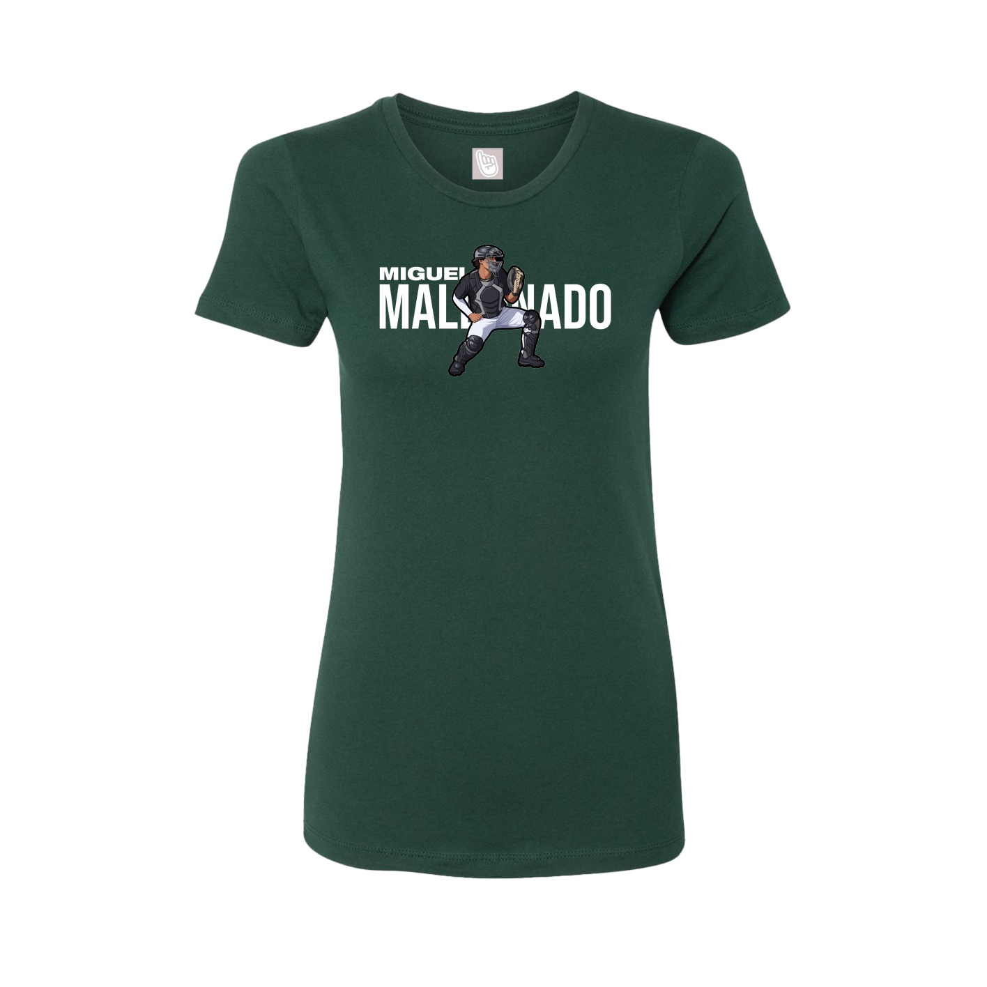 Fitted Women's Tee — Player Name in Green