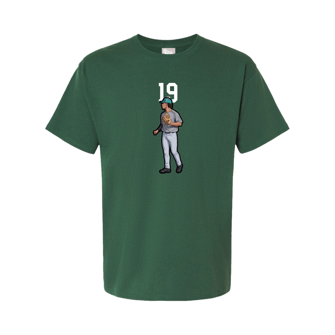 Youth Tee — Number Top in Green