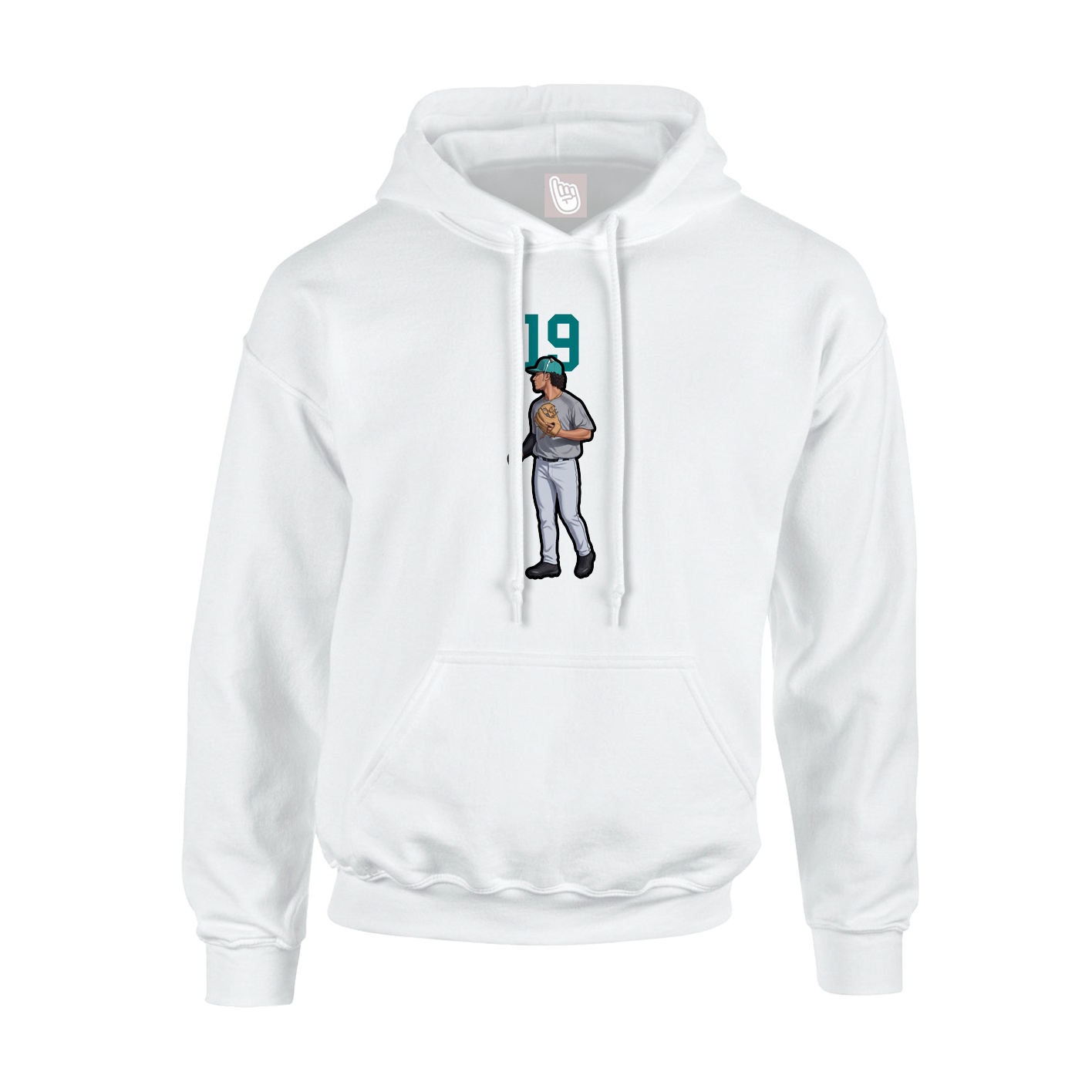 Hoodie — Number Top in White