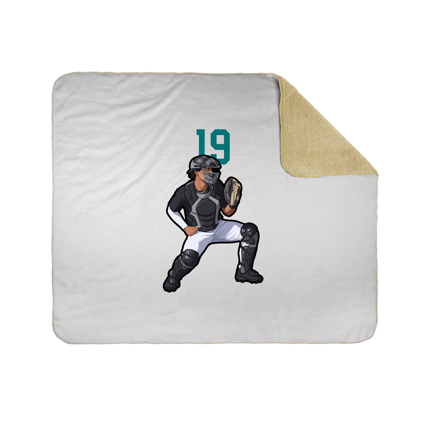 Throw Blanket — Number Top in White