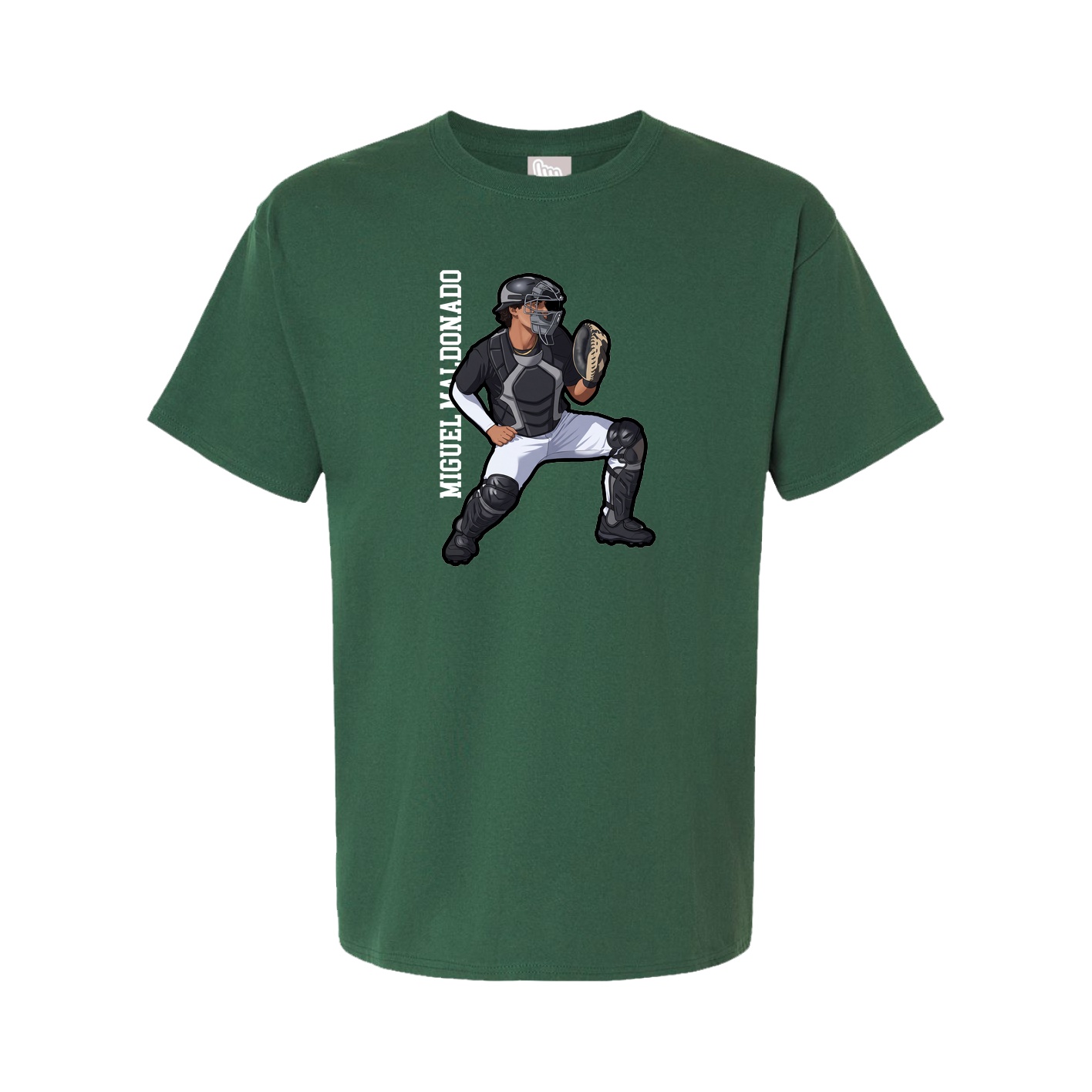 Tee — Name Vertical in Green