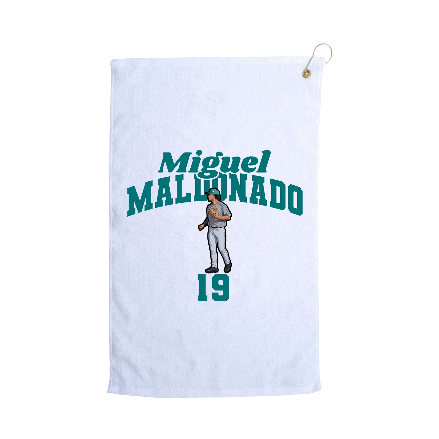 Golf Towel — Signature Arch in White
