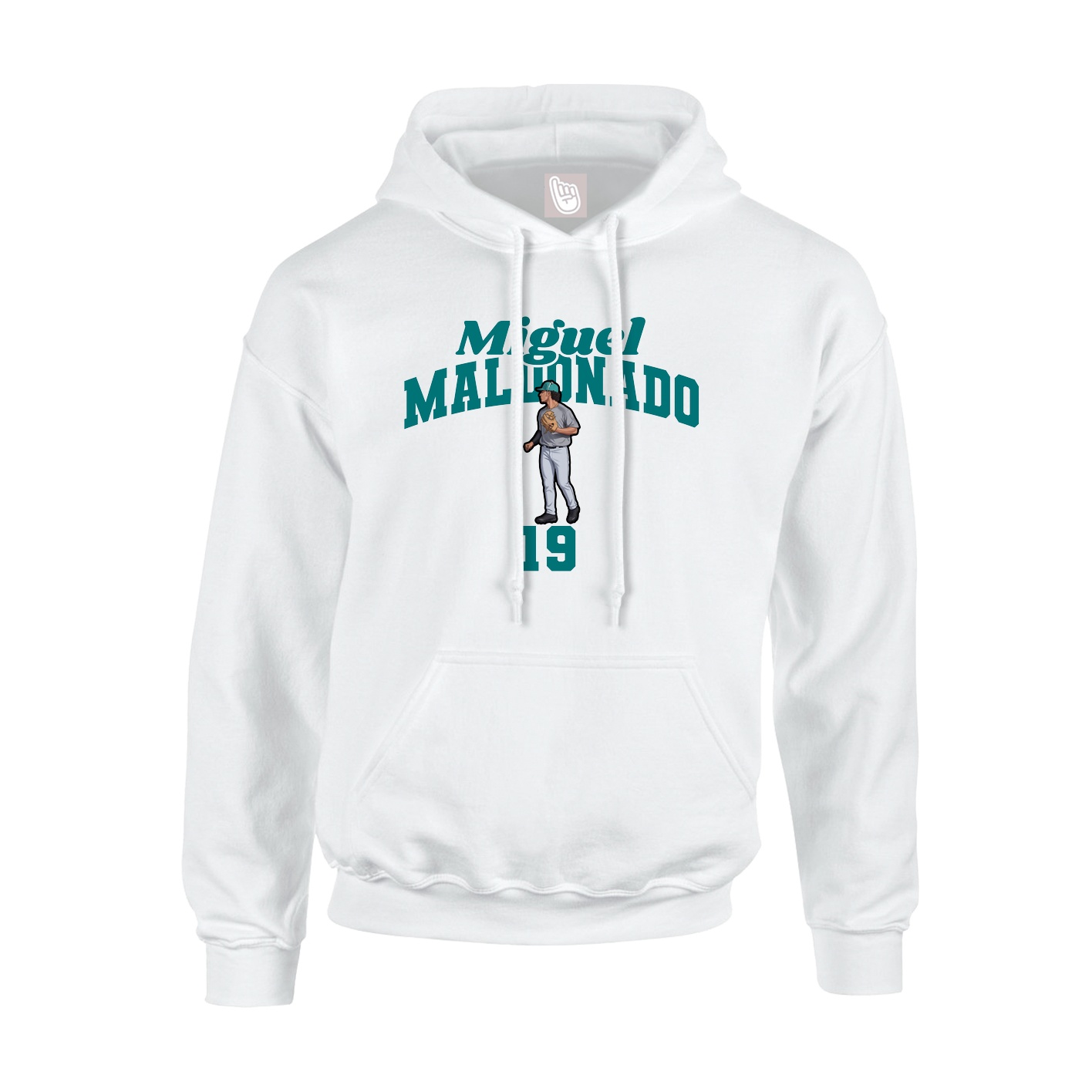 Youth Hoodie — Signature Arch in White