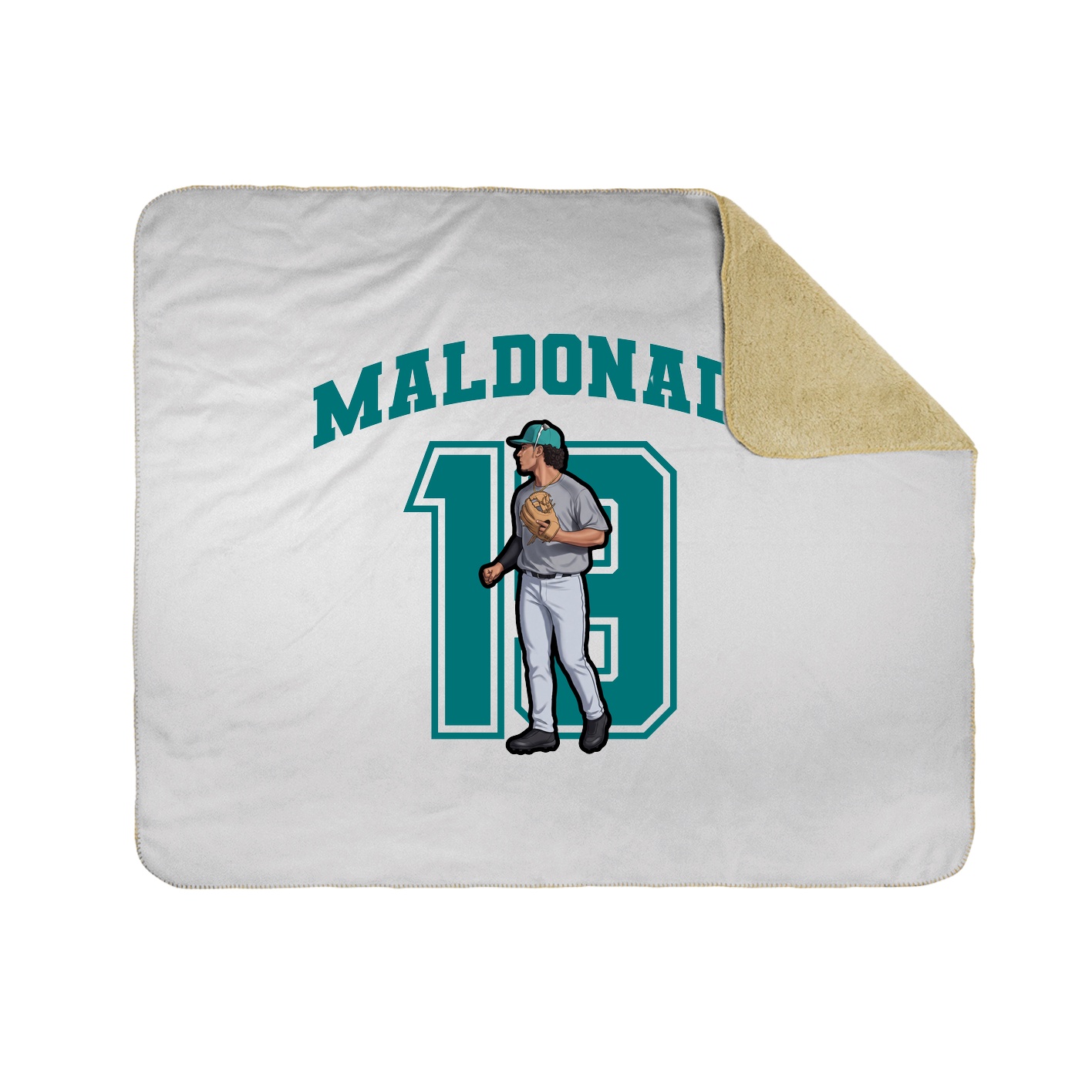 Throw Blanket — Number in White