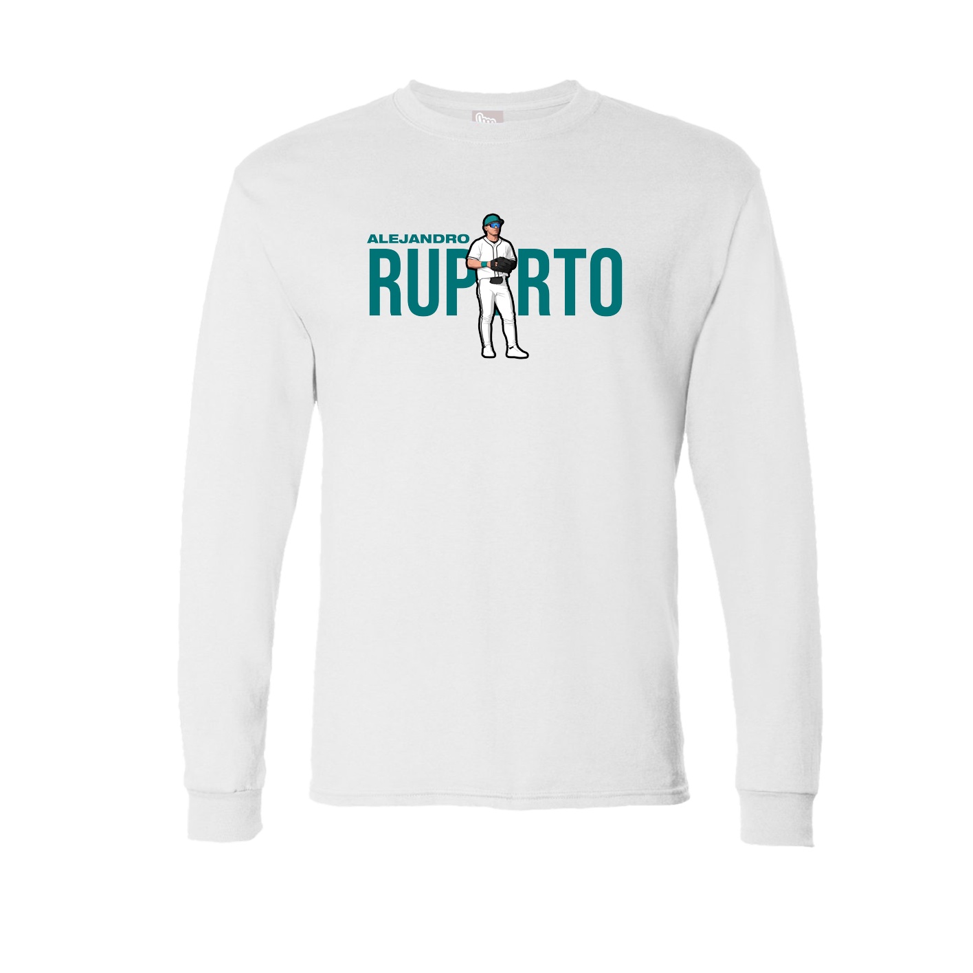 Long Sleeve Tee — Player Name in White