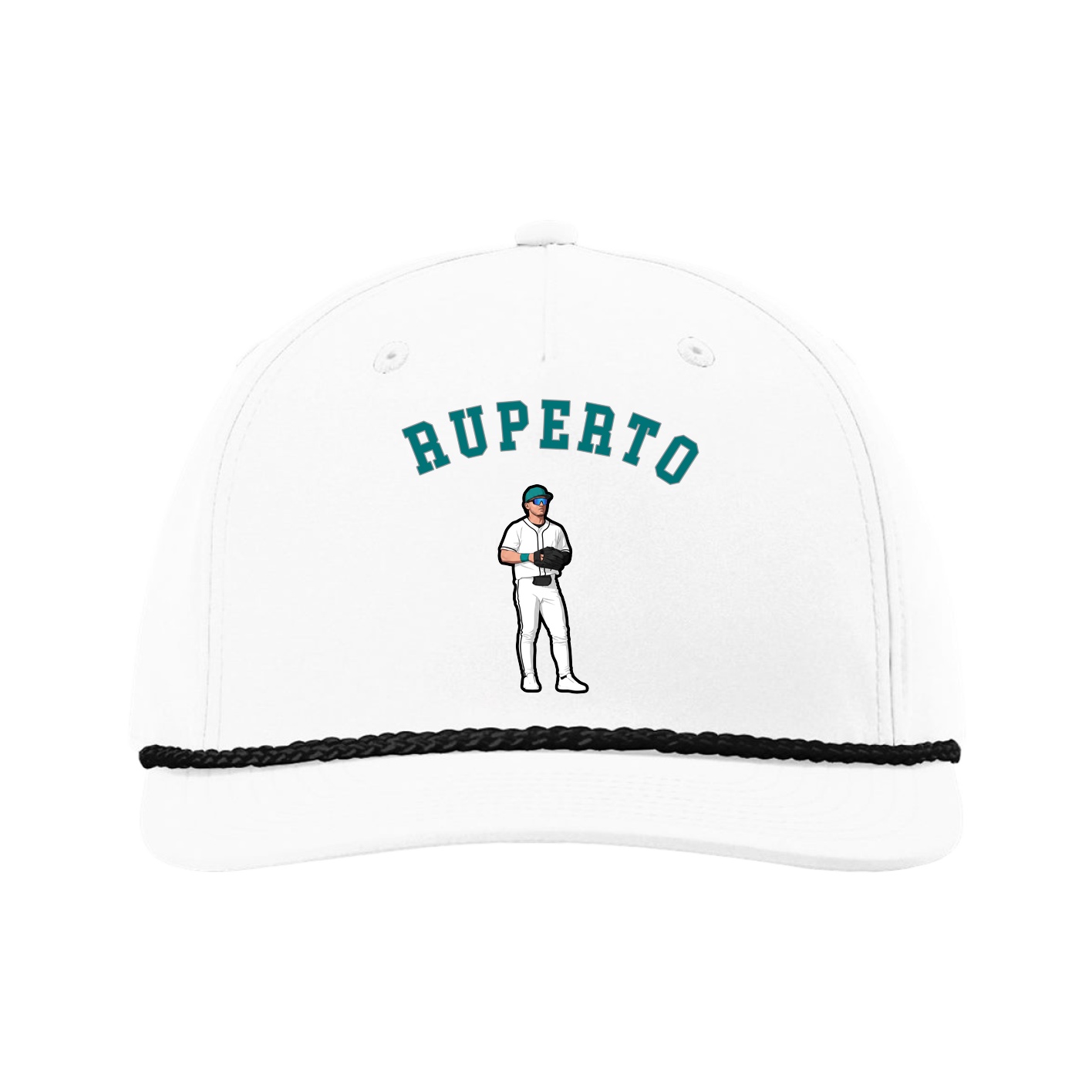 Five-Panel Classic Rope Cap — Shirsey Arch in White