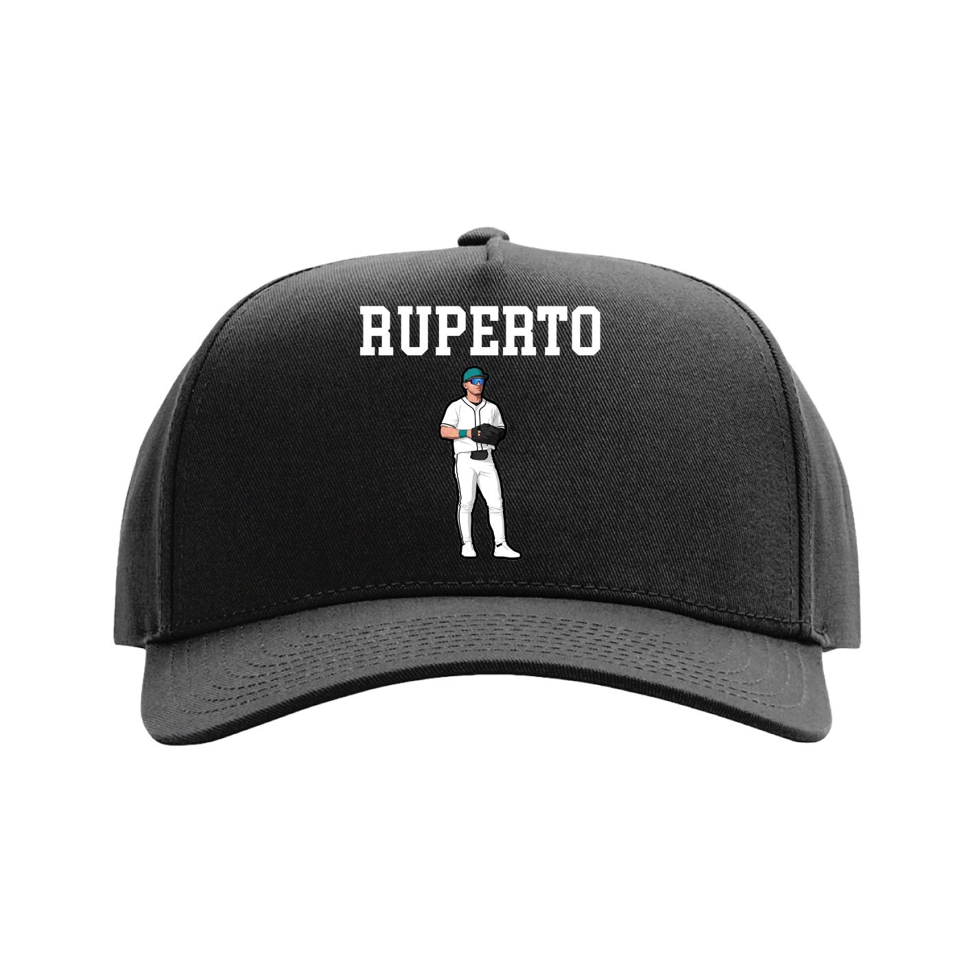 Full Fabric Five-Panel Champ Cap — Shirsey in Black
