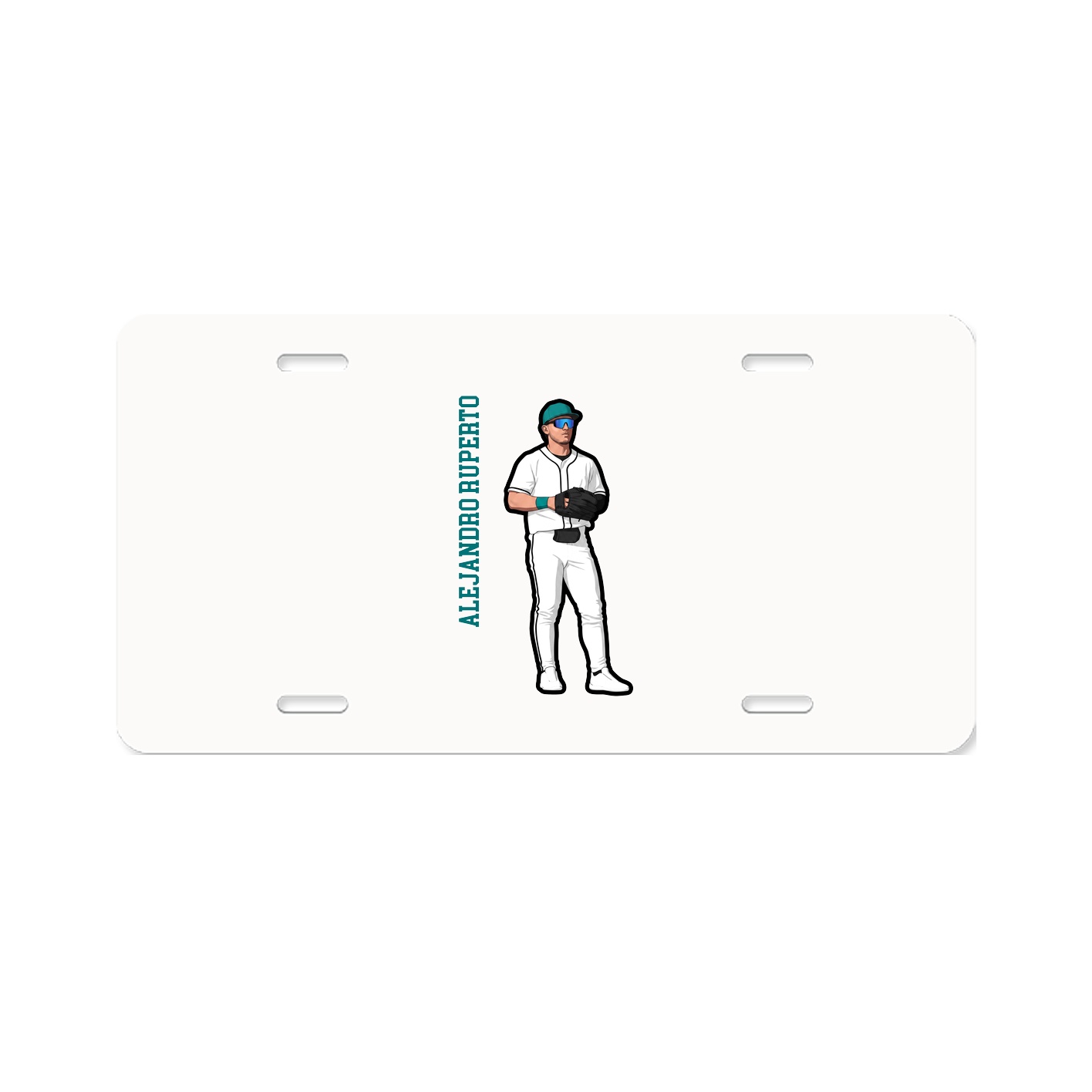 License Plate — Name Vertical in Classic