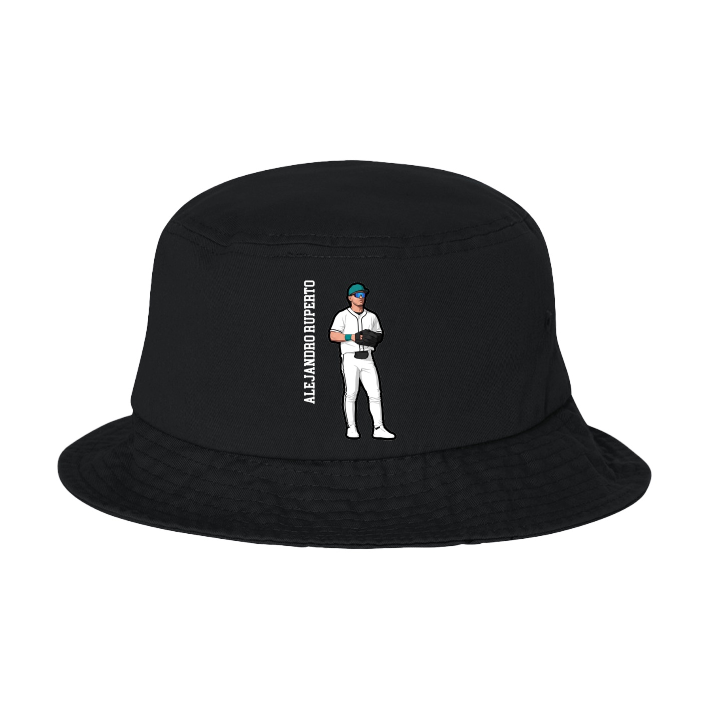 Bucket Cap — Name Vertical in Black