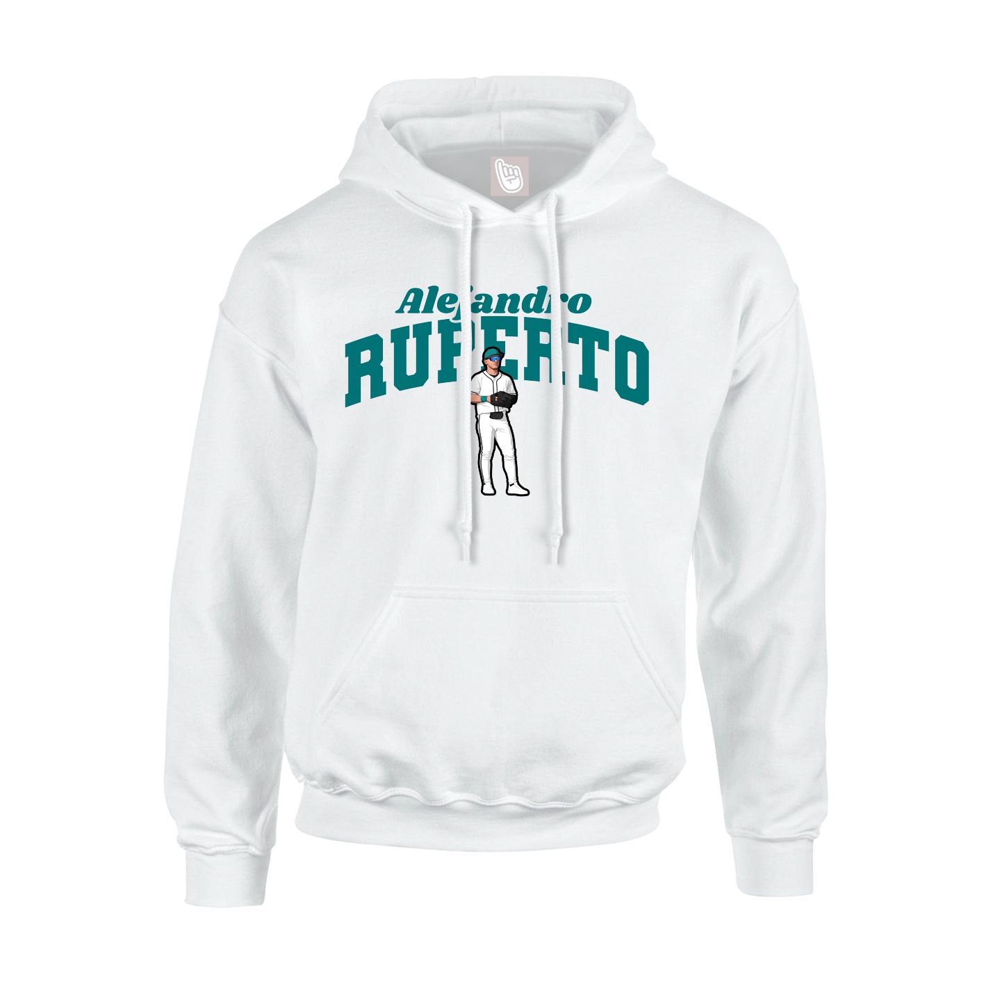 Hoodie — Signature Arch in White