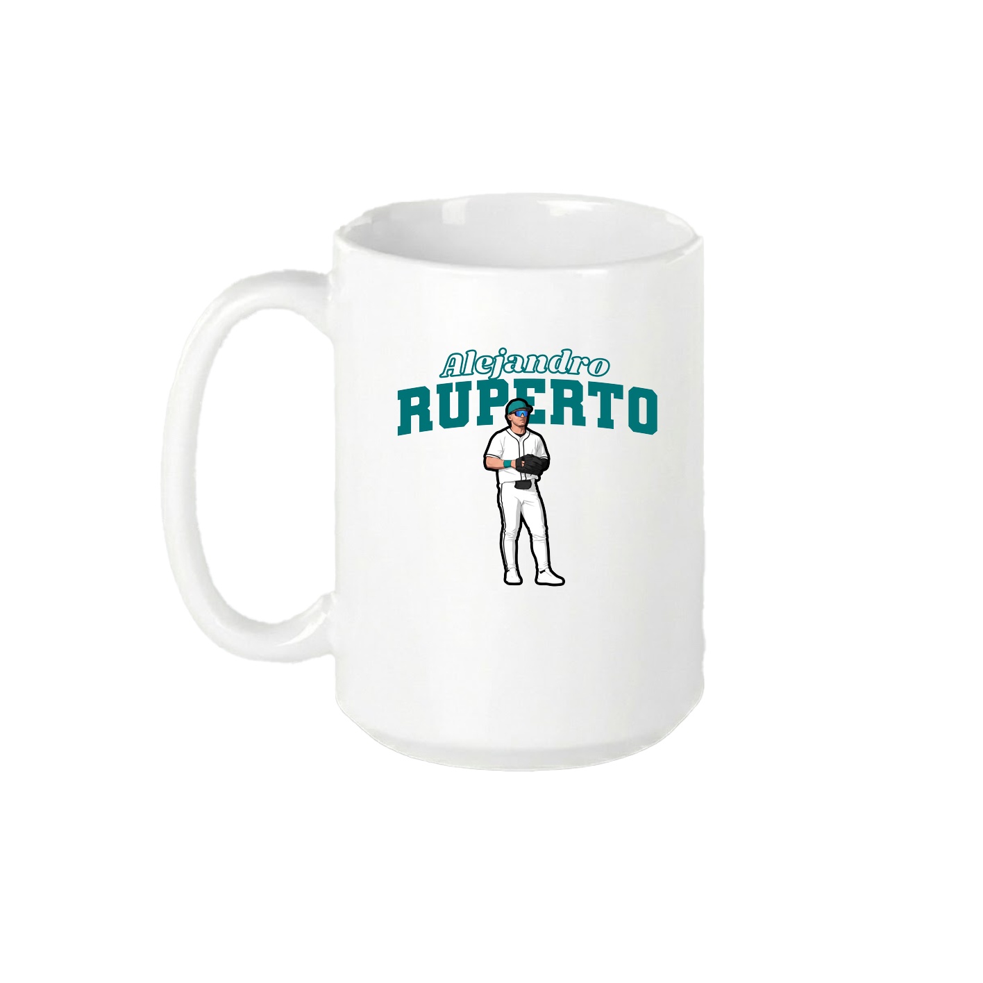15oz Coffee Mug — Name Arch in White