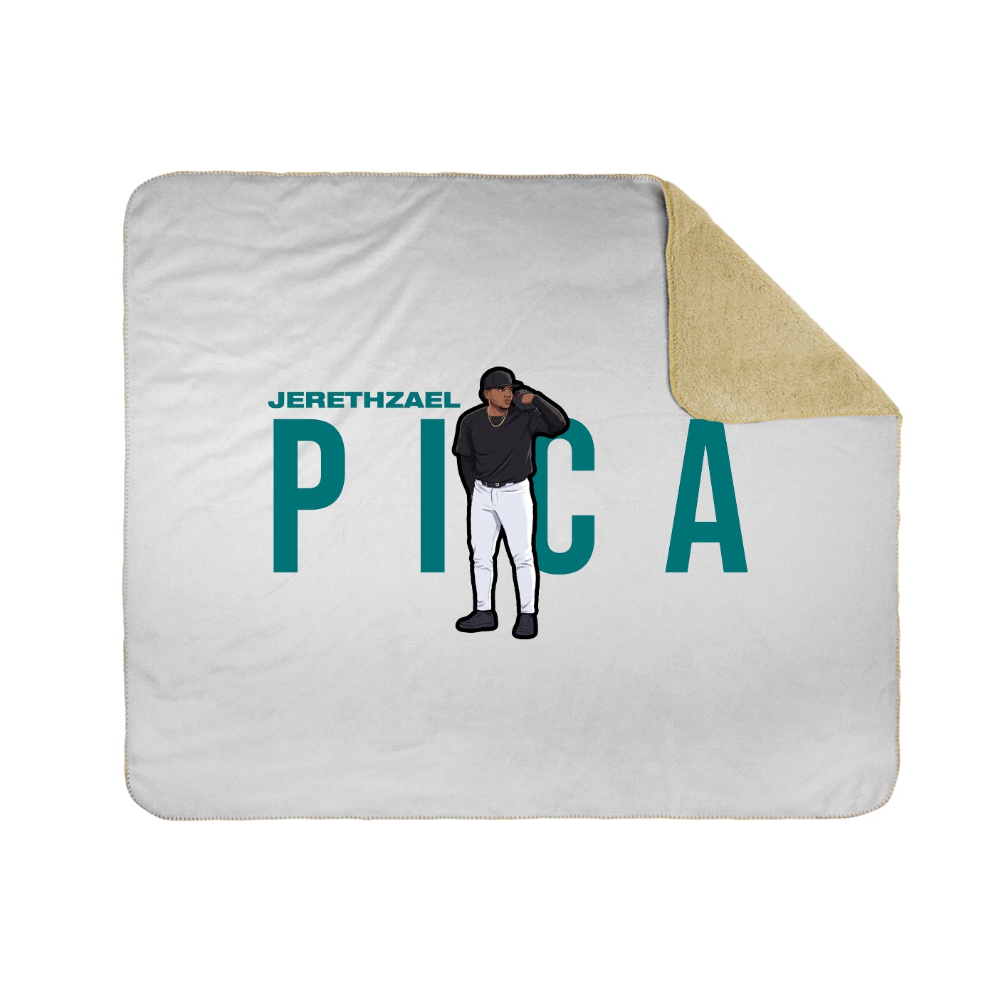 Throw Blanket — Player Name in White