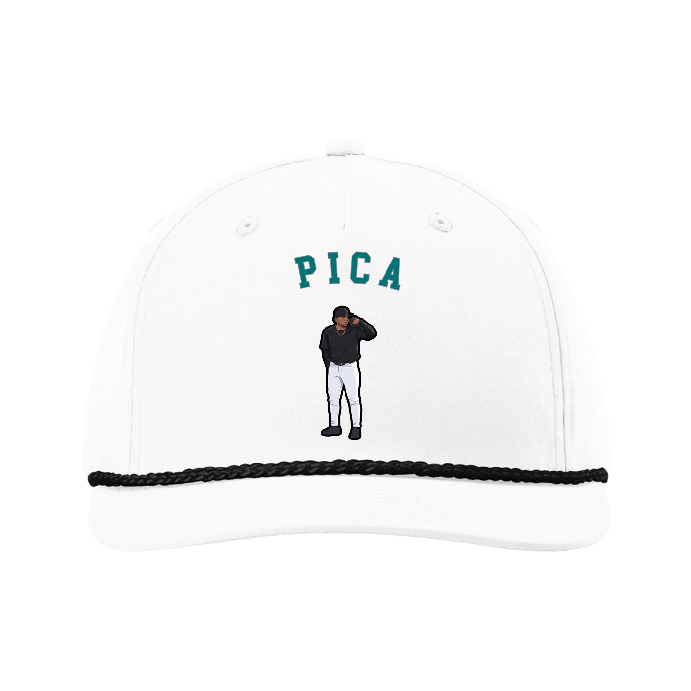 Five-Panel Classic Rope Cap — Shirsey Arch in White