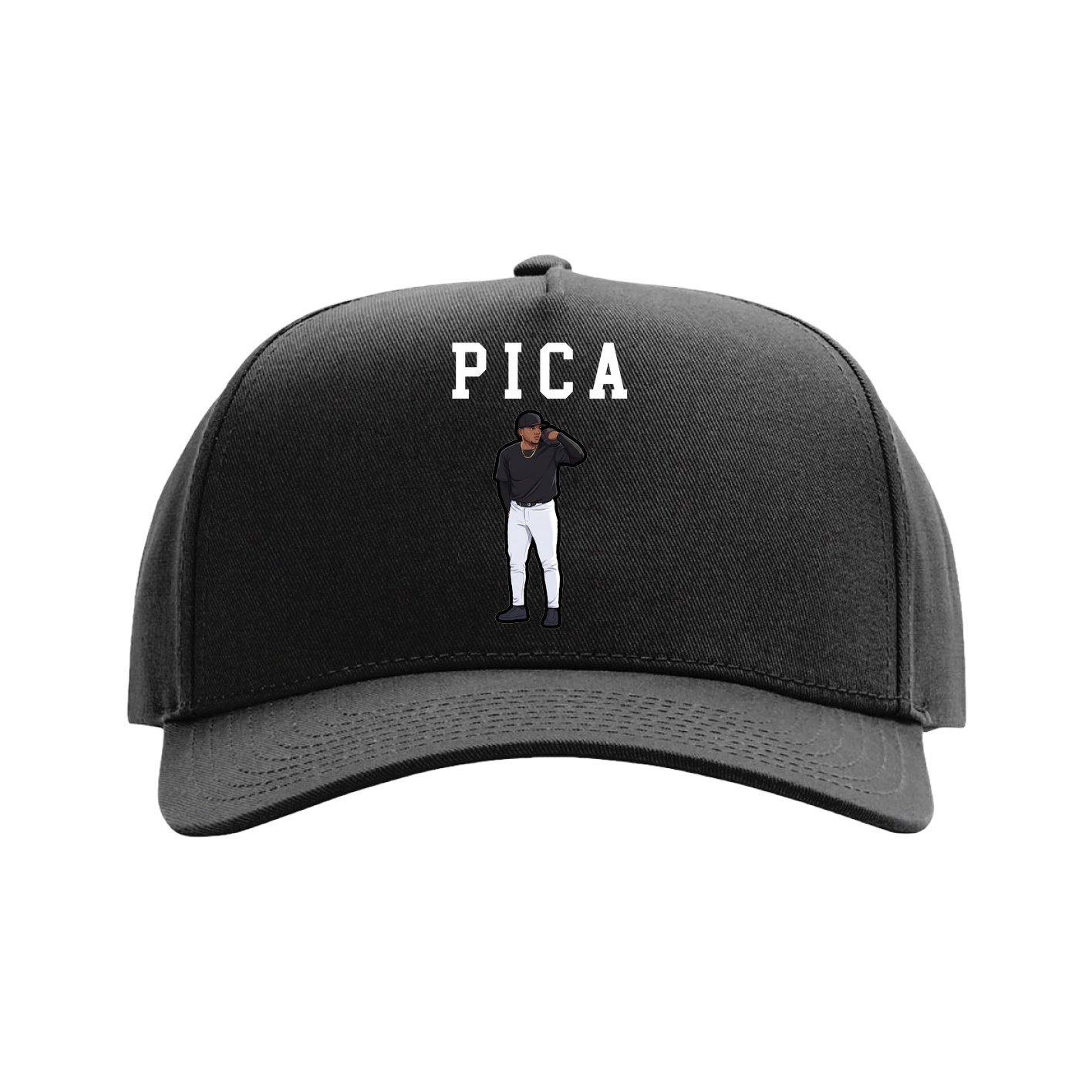 Full Fabric Five-Panel Champ Cap — Shirsey in Black