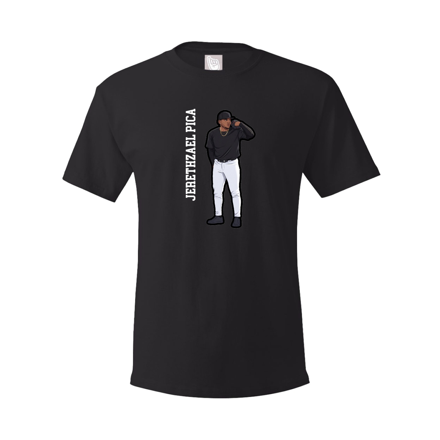 Tee — Name Vertical in Black
