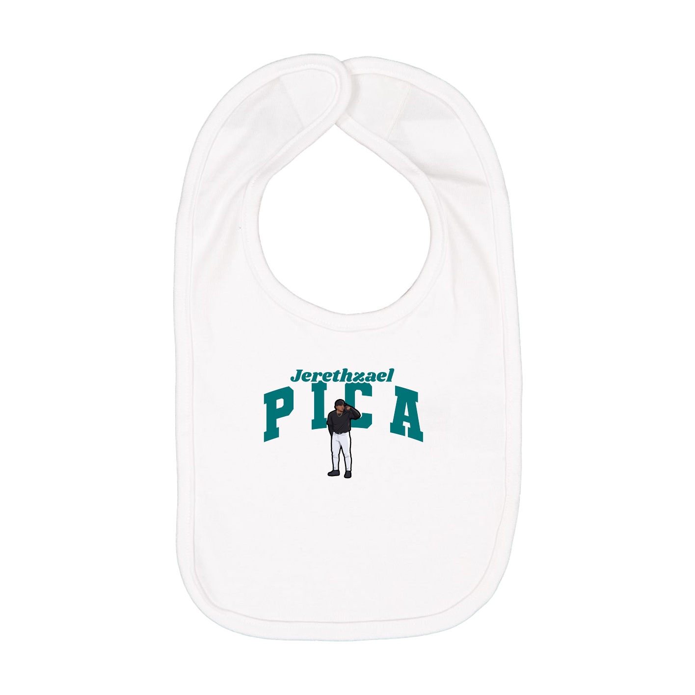 Infant Bib — Signature Arch in White
