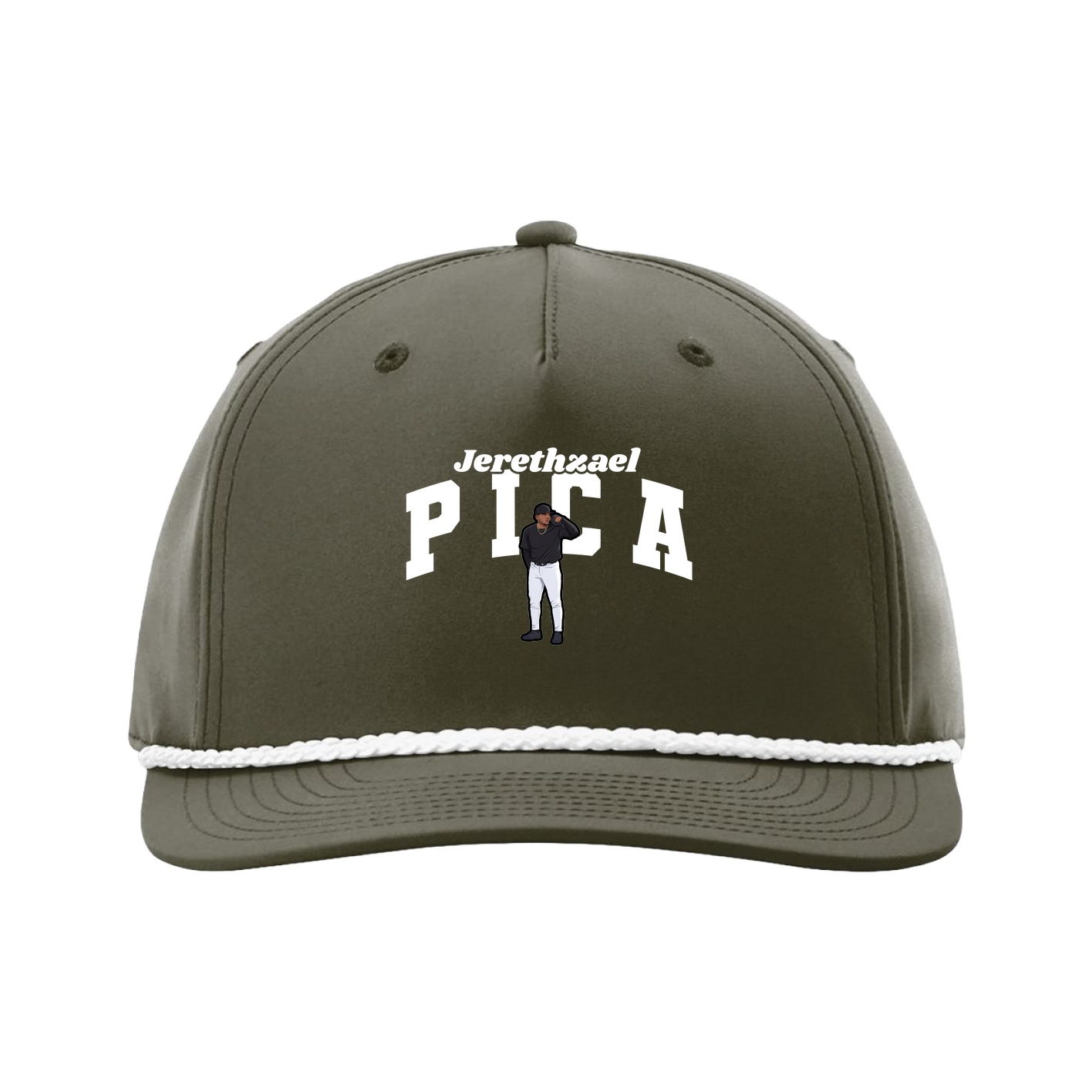 Five-Panel Classic Rope Cap — Signature Arch in Green