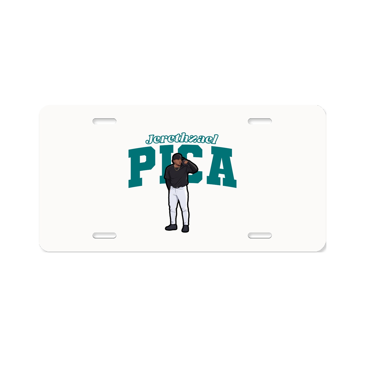 License Plate — Name Arch in Classic