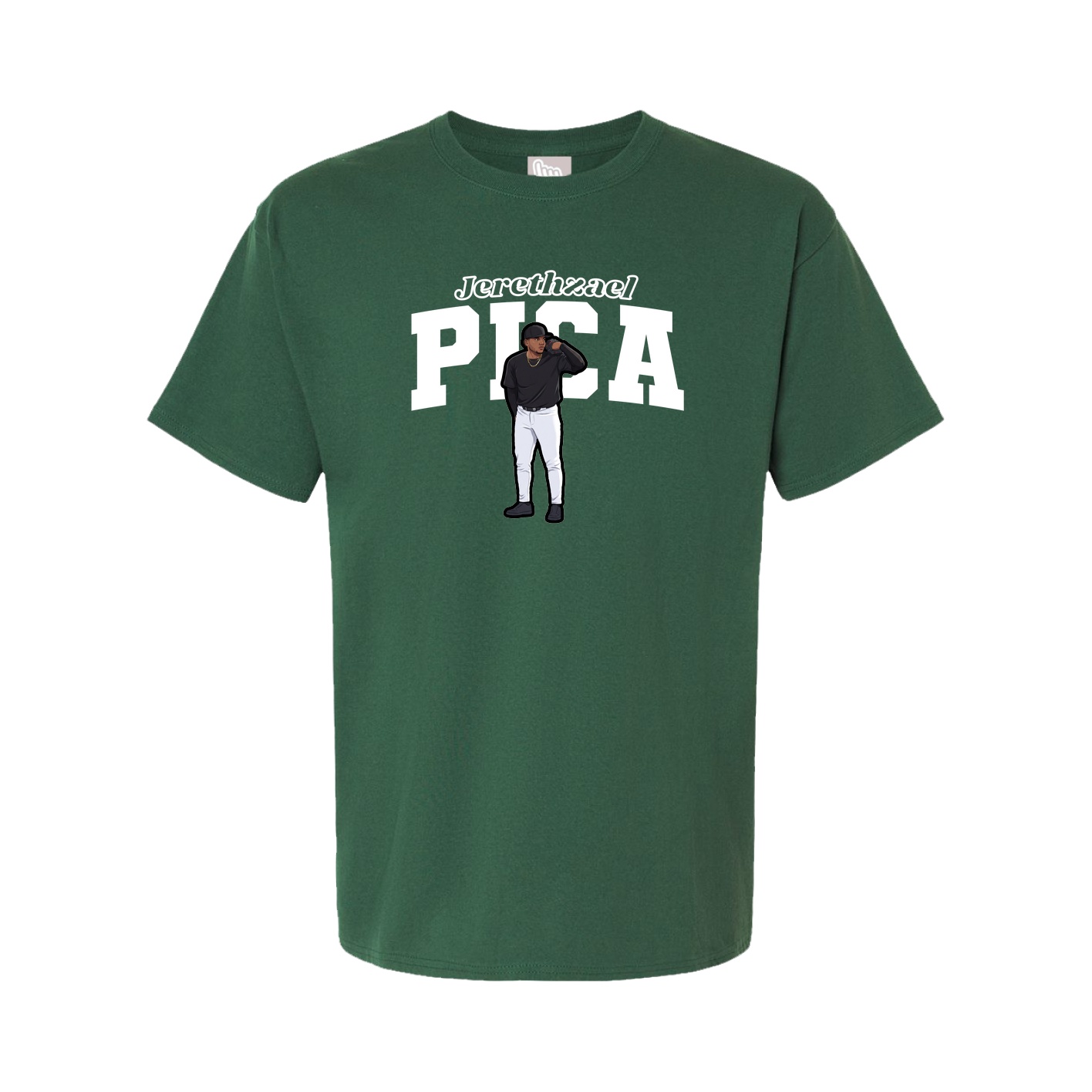 Youth Tee — Name Arch in Green