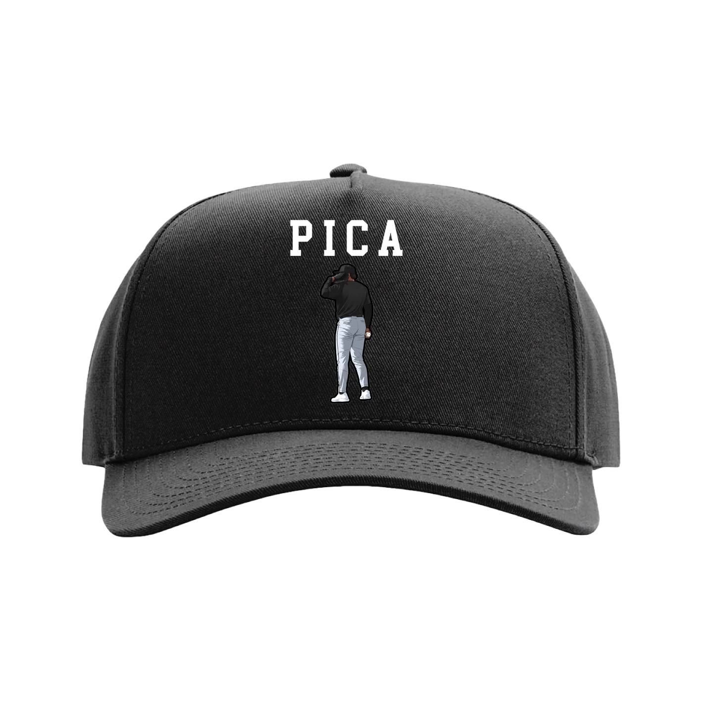 Full Fabric Five-Panel Champ Cap — Shirsey in Black