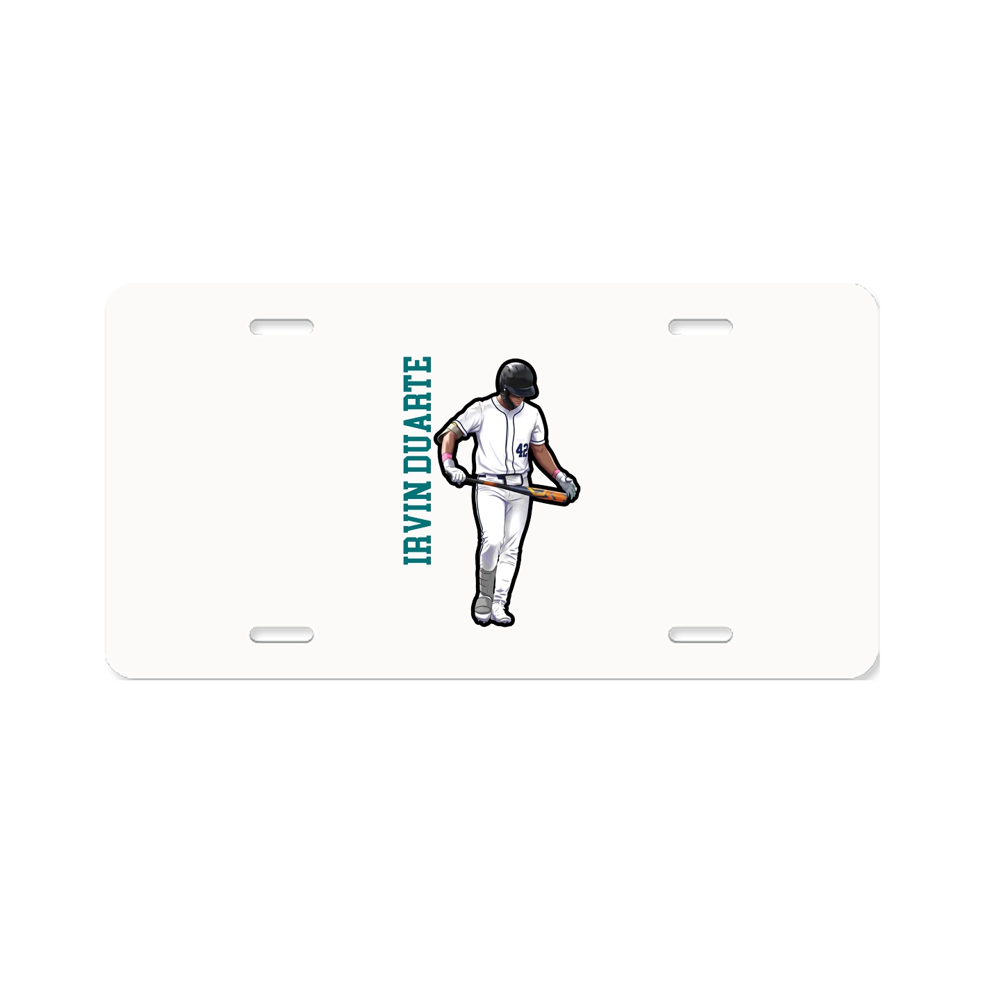 License Plate — Name Vertical in Classic