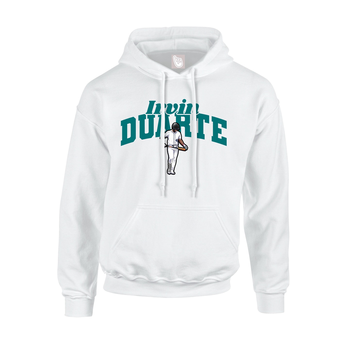 Youth Hoodie — Signature Arch in White