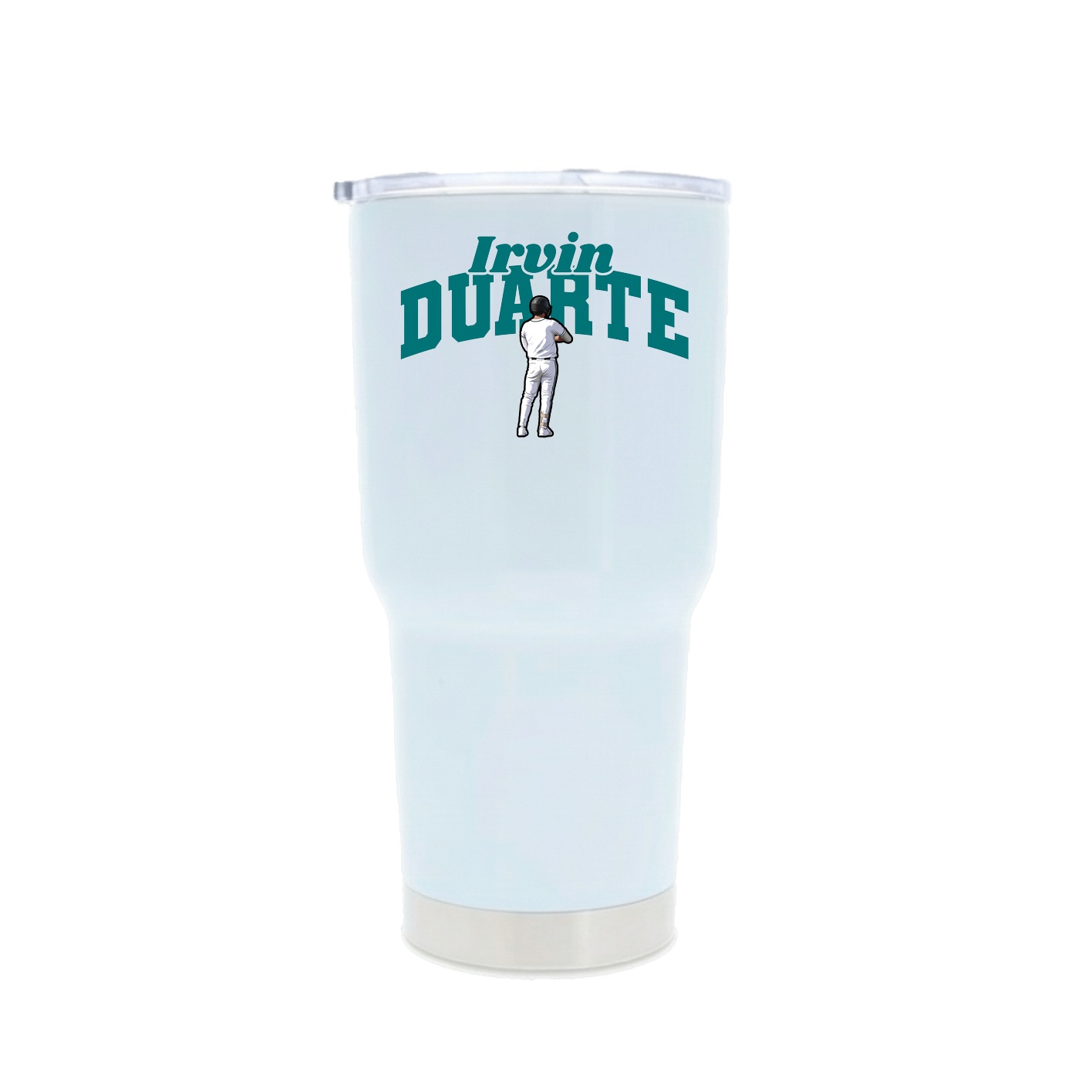 30oz Stainless Steel Tumbler — Signature Arch in White