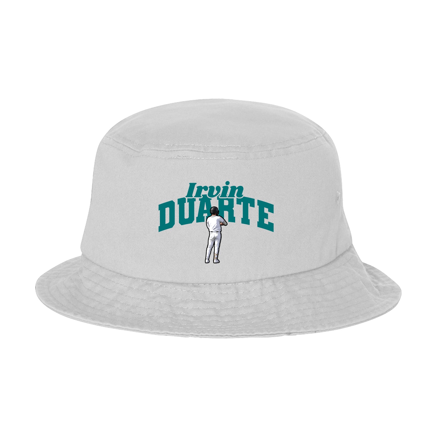 Bucket Cap — Signature Arch in White